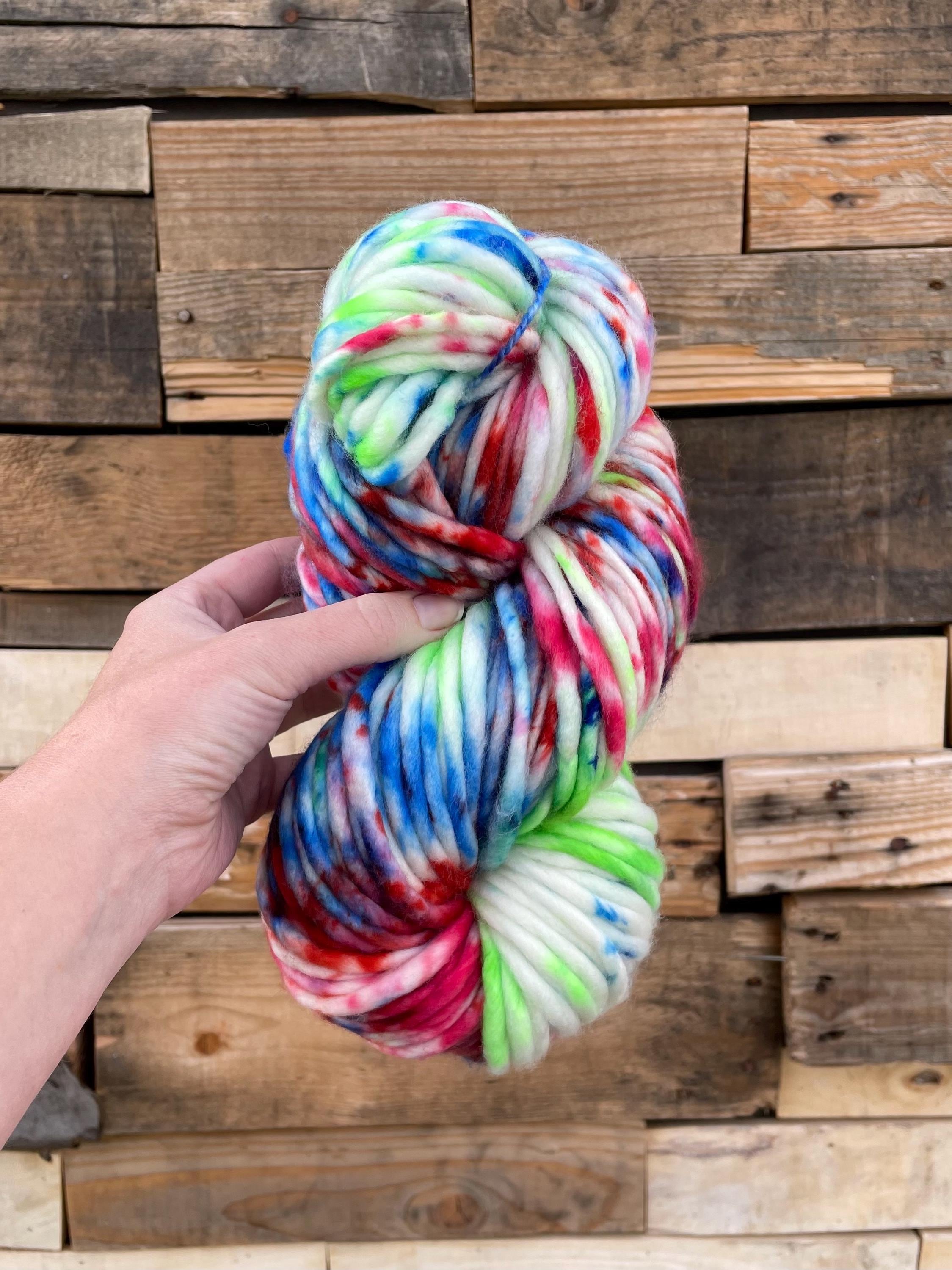 Ugly Christmas sweater hand dyed yarn