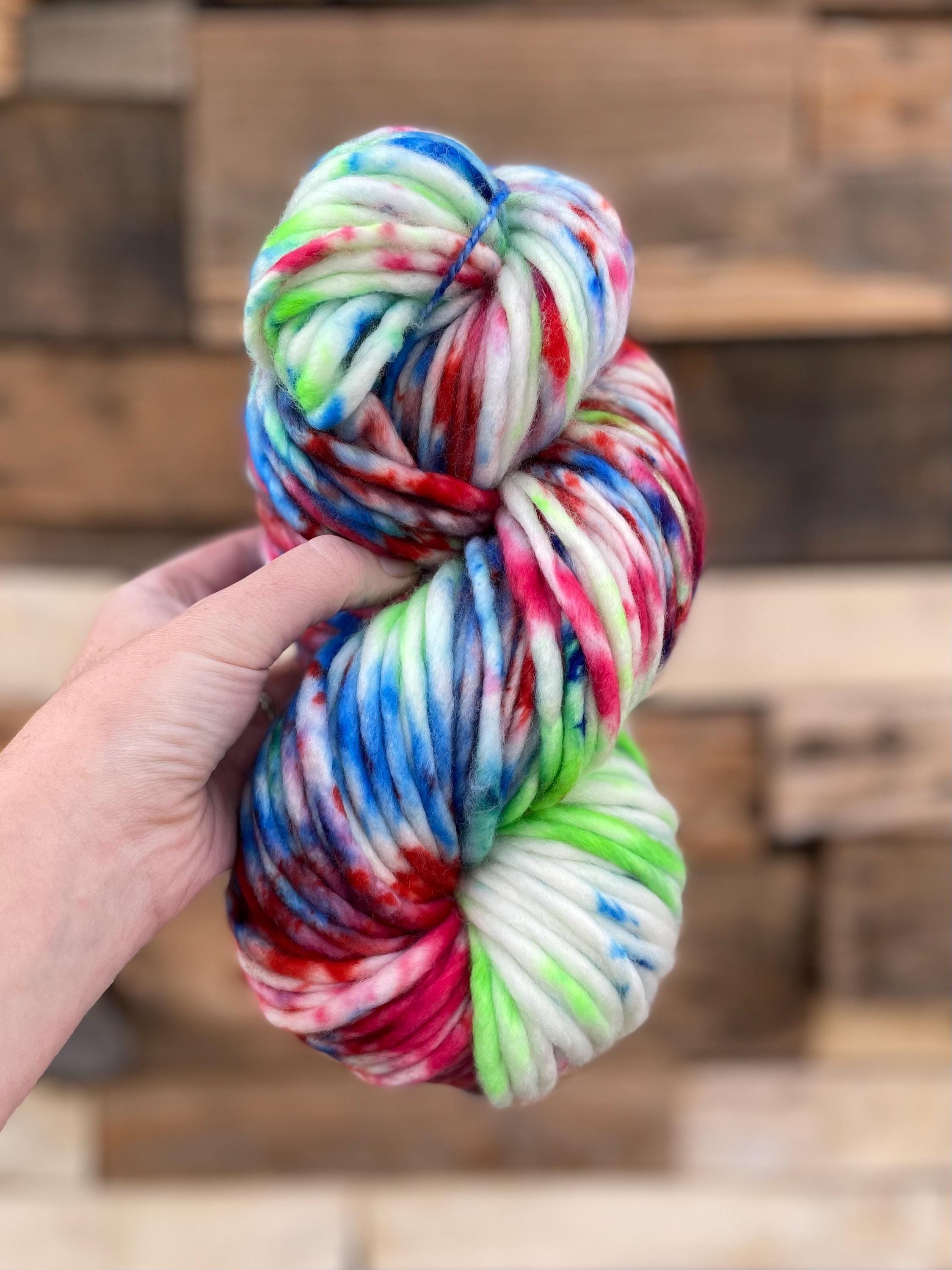 Ugly Christmas sweater hand dyed yarn