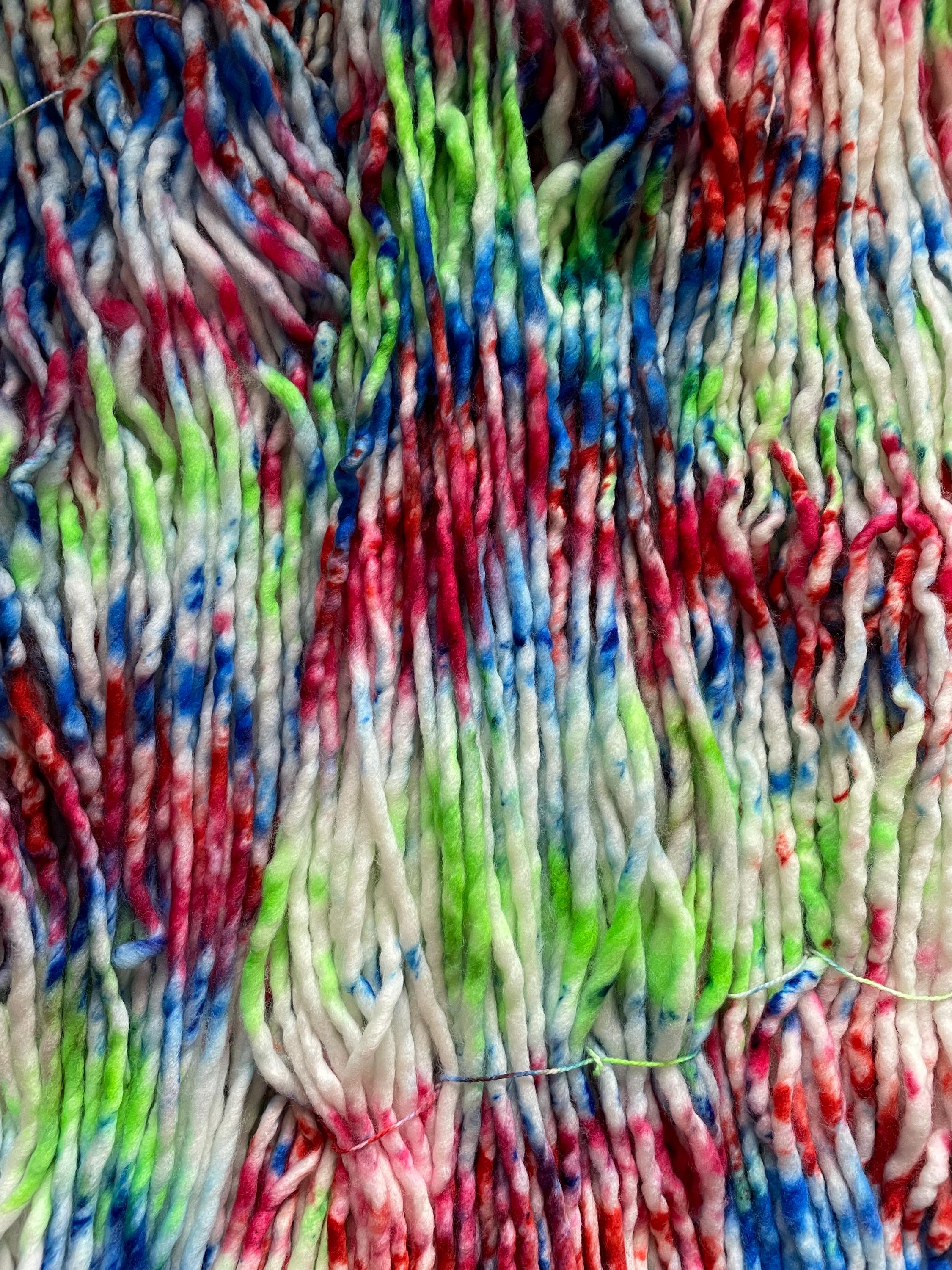 Ugly Christmas sweater hand dyed yarn