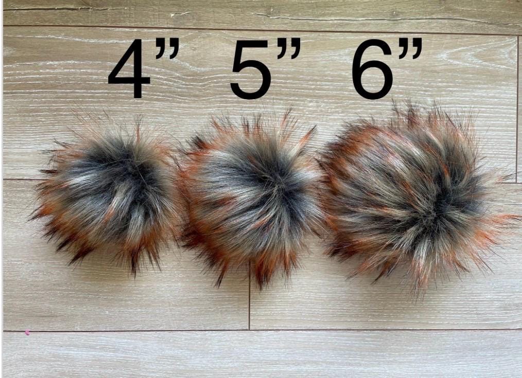 DIY Ember luxe wolf SQUARE Faux fur Pom Pom