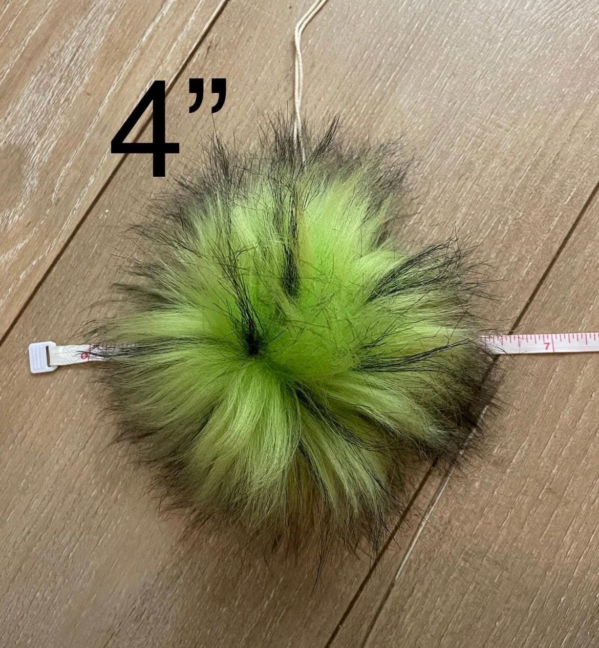 DIY Sour Apple SQUARE Faux fur Pom Pom