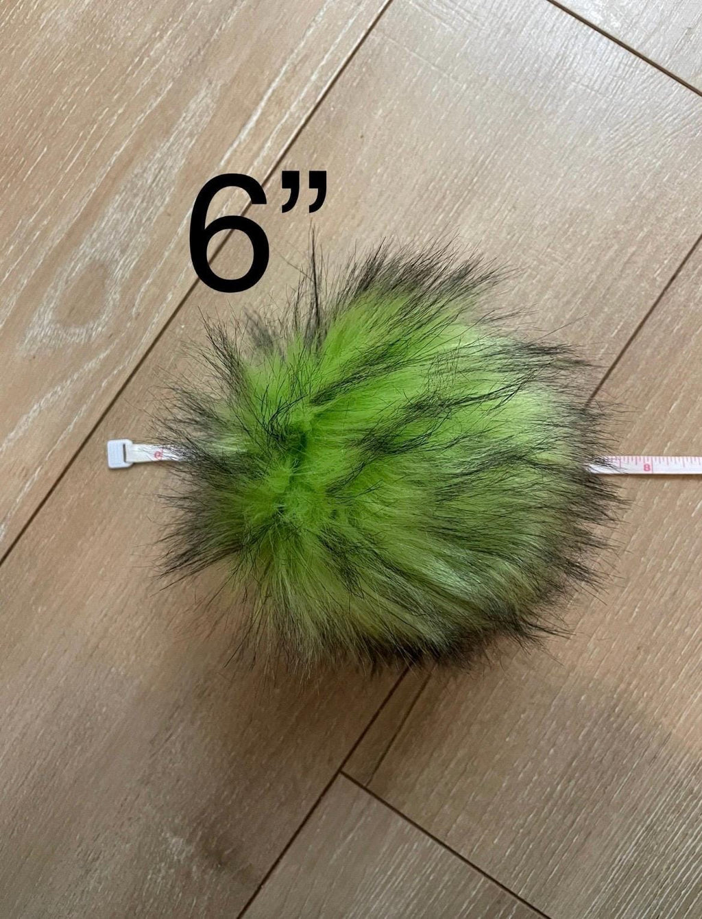 DIY Sour Apple SQUARE Faux fur Pom Pom