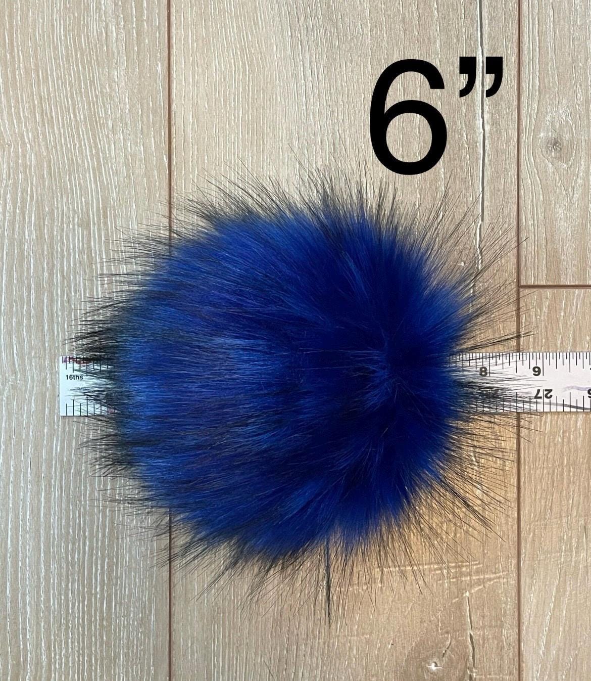 DIY Sapphire luxe wolf SQUARE Faux fur Pom Pom