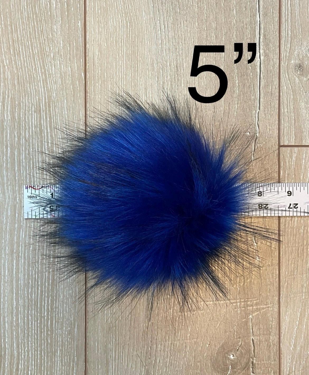 DIY Sapphire luxe wolf SQUARE Faux fur Pom Pom