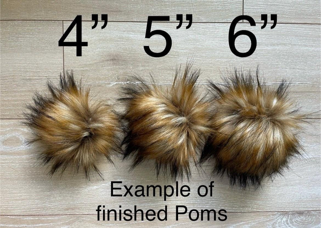 DIY Goldy SQUARE Faux fur Pom Pom