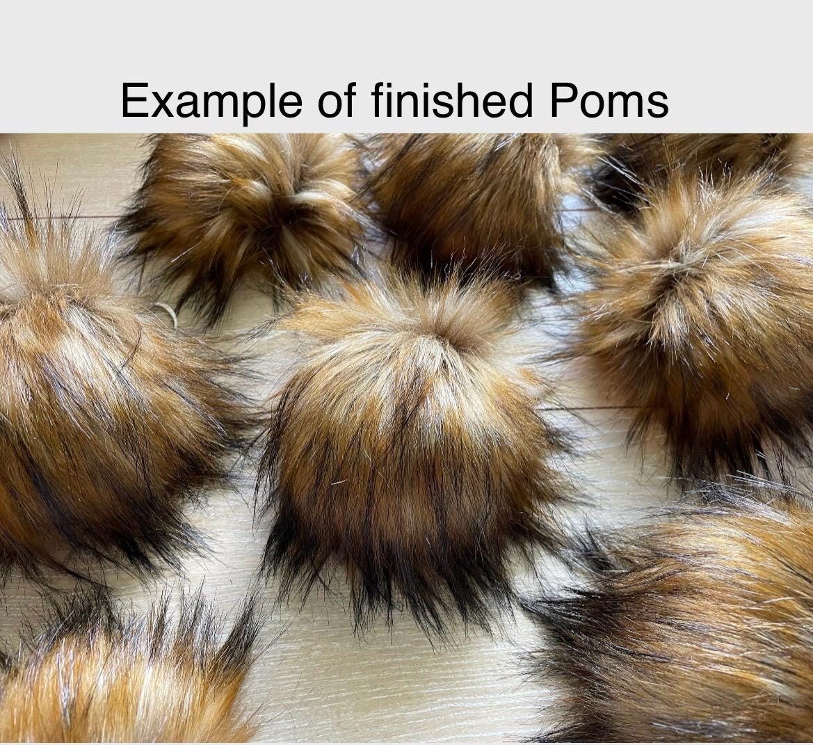 DIY Goldy SQUARE Faux fur Pom Pom