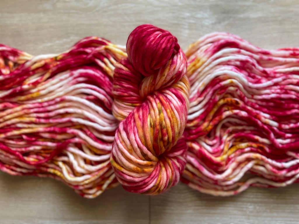 Poppy Hand dyed super bulky merino wool yarn