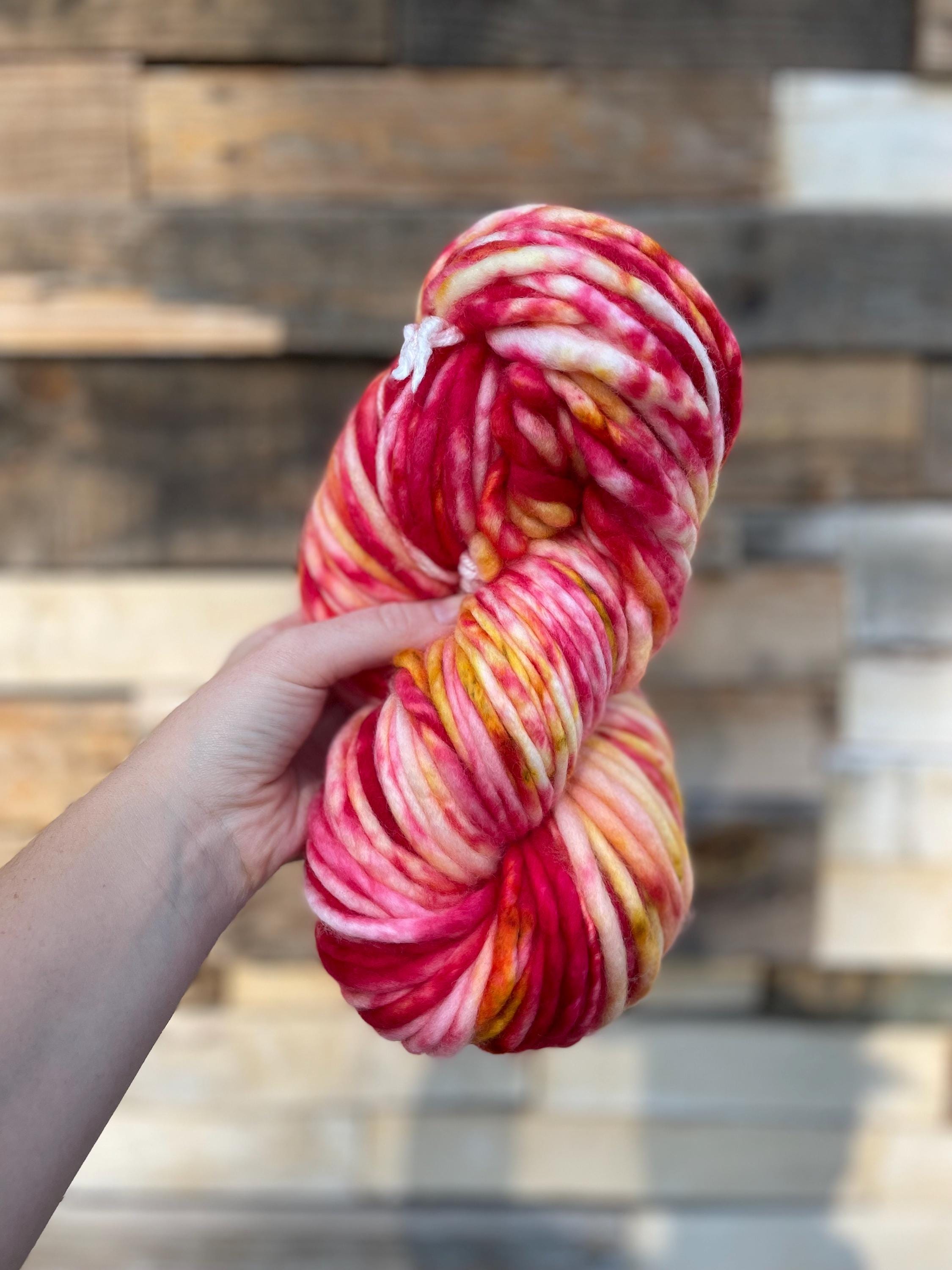 Poppy Hand dyed super bulky merino wool yarn