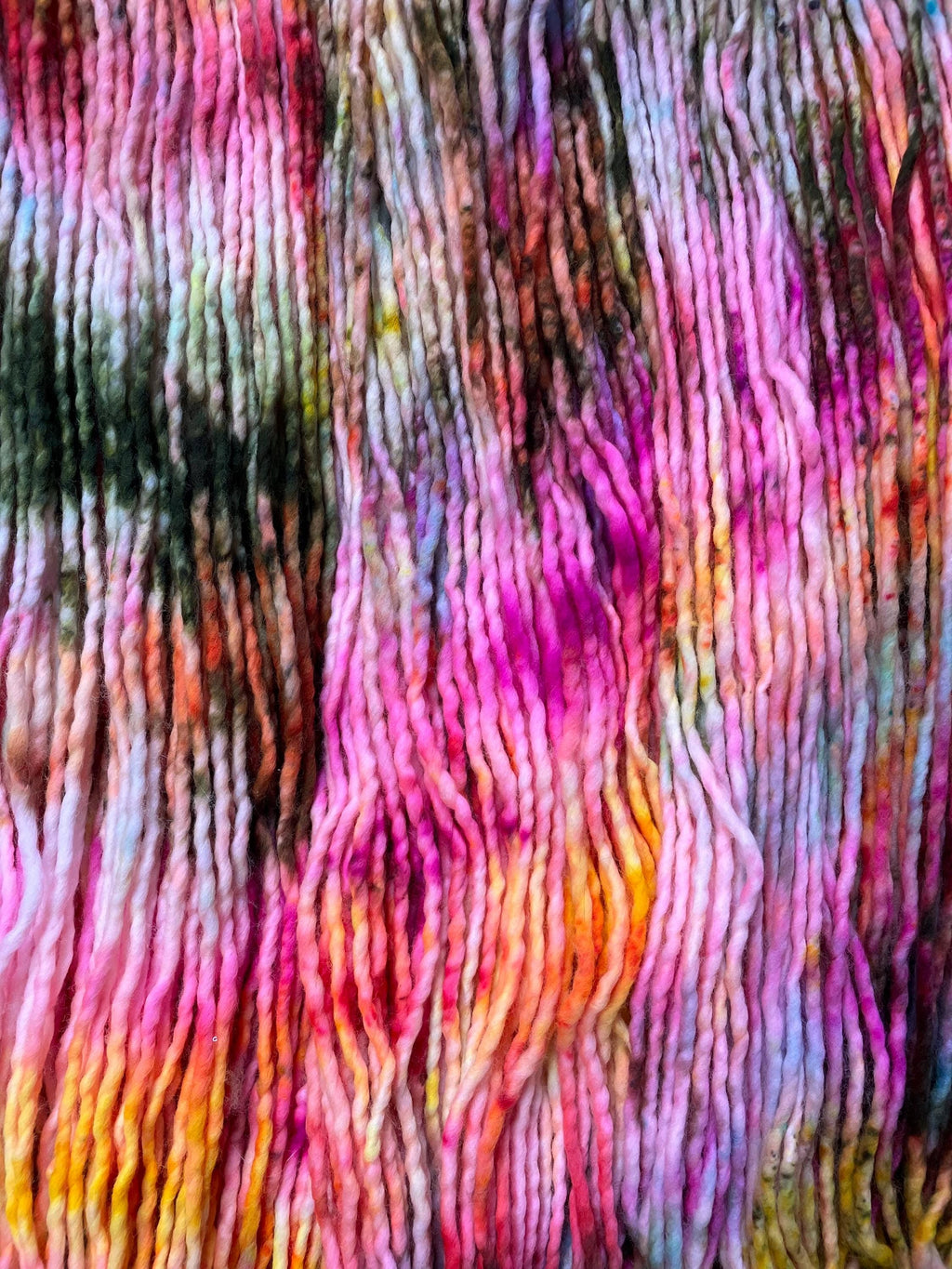 Disco bulky hand dyed bulky merino wool, 109 yard, 5 weight, speckled, semi solid, multicolor, indie dye, superwash
