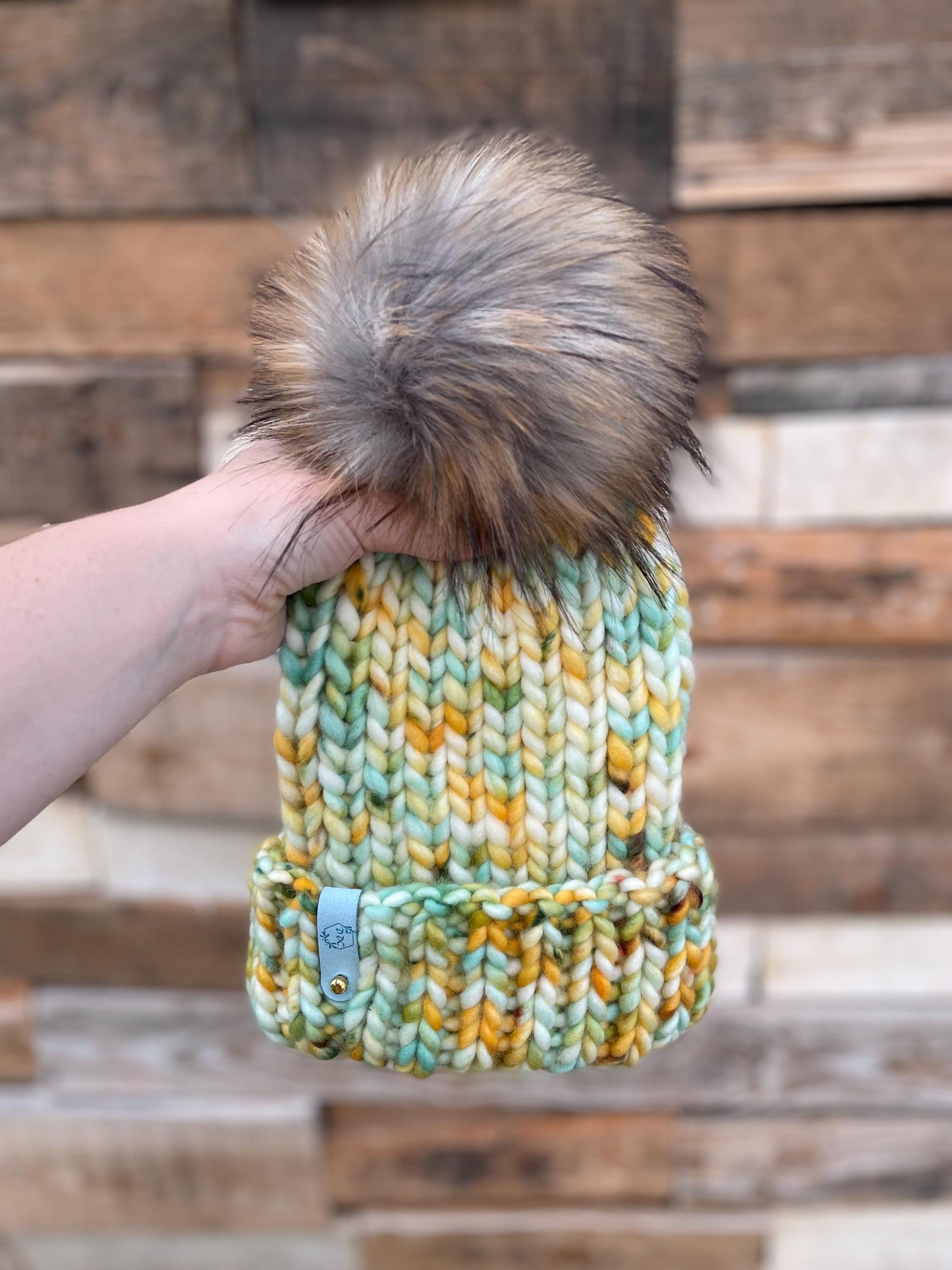 Summer skies multi color Knit luxury beanie