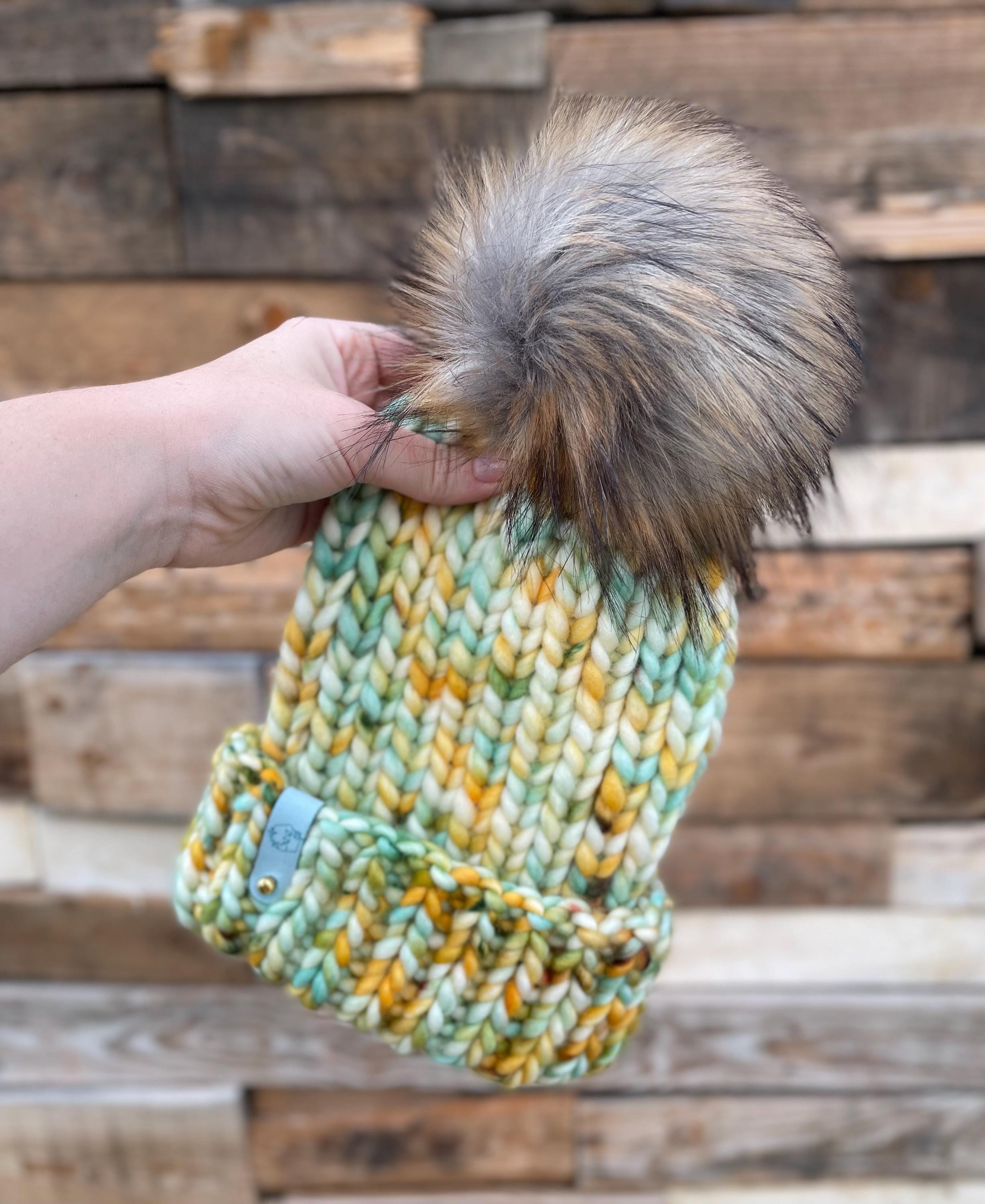 Summer skies multi color Knit luxury beanie