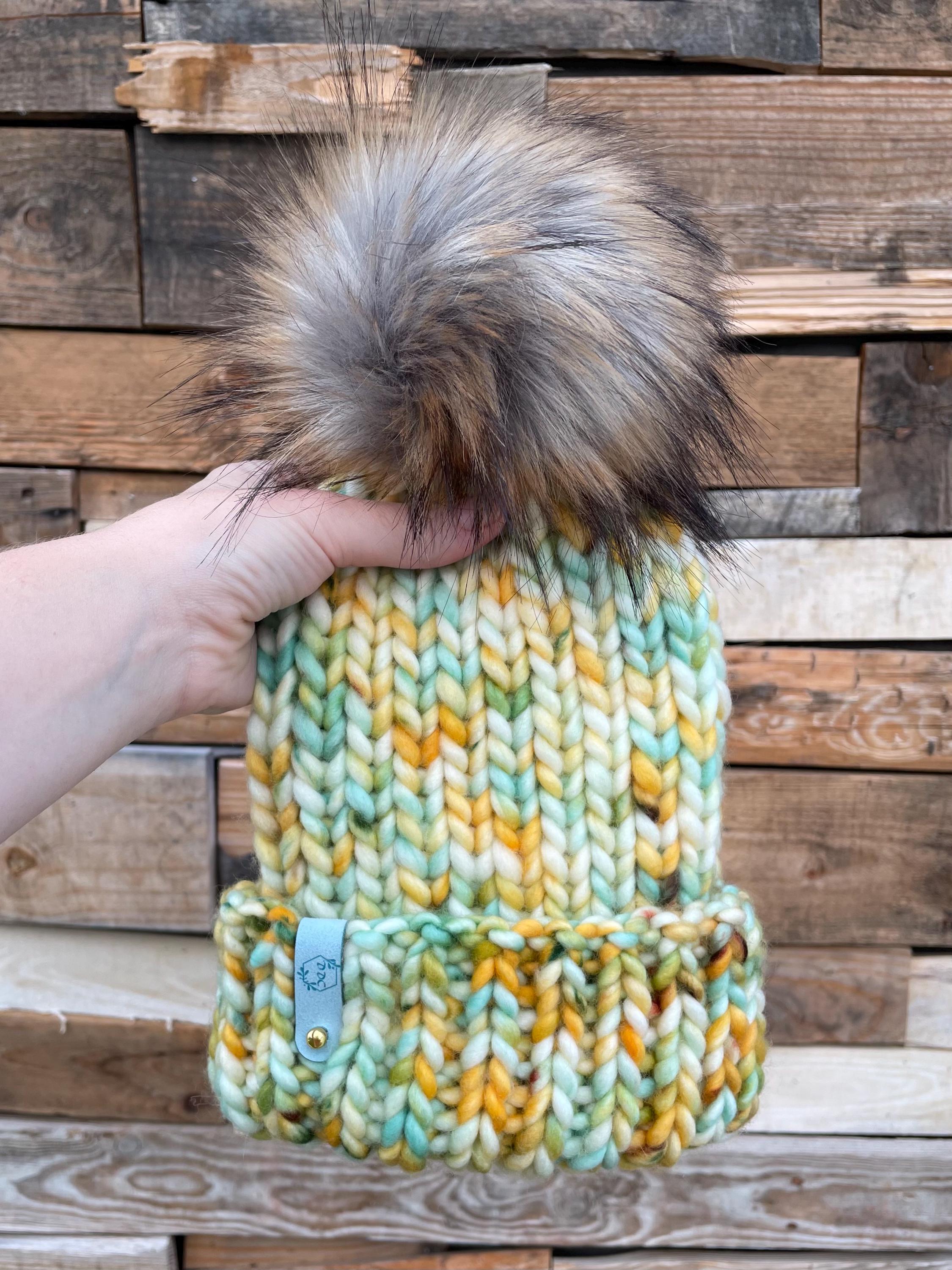 Summer skies multi color Knit luxury beanie