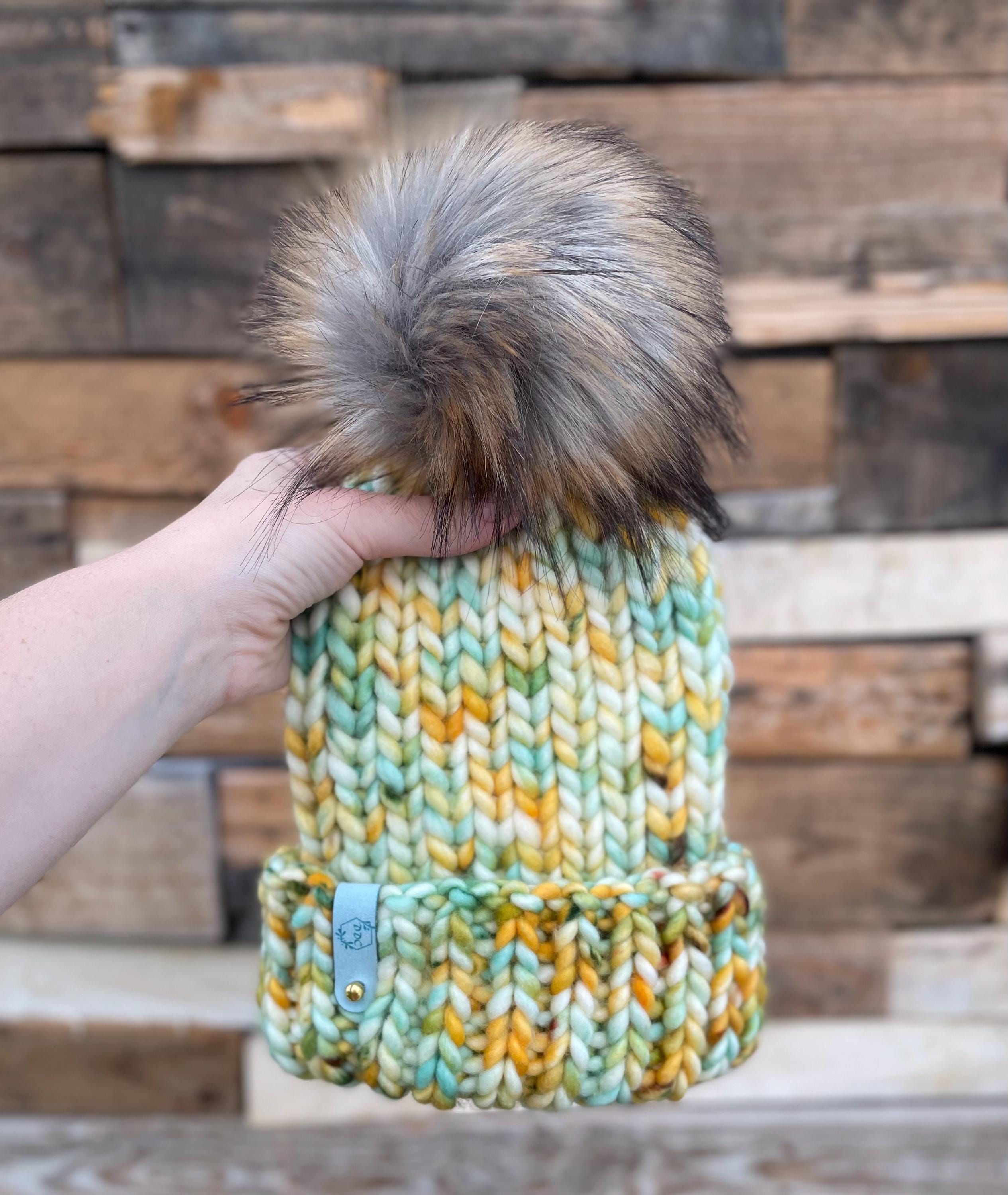Summer skies multi color Knit luxury beanie