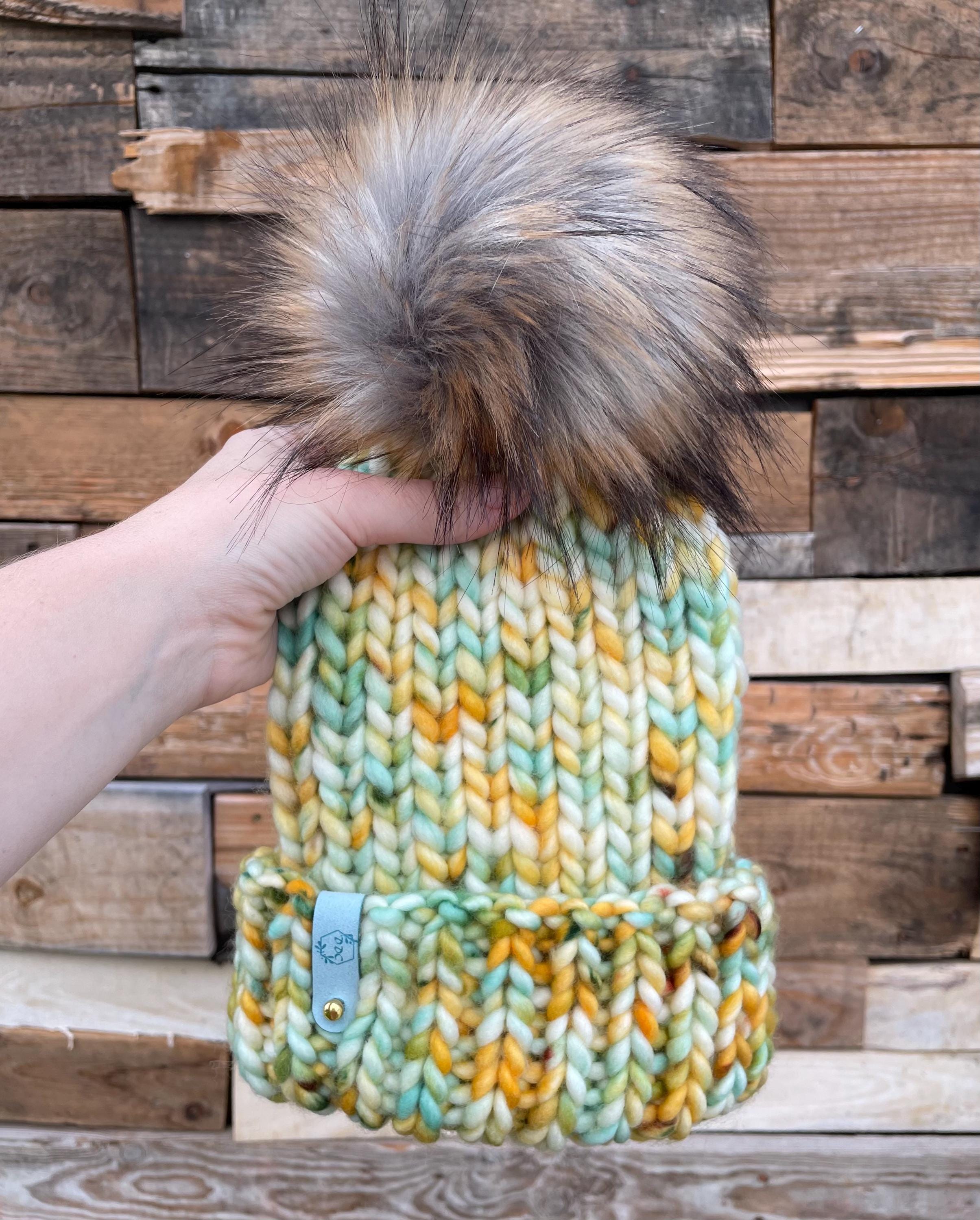 Summer skies multi color Knit luxury beanie
