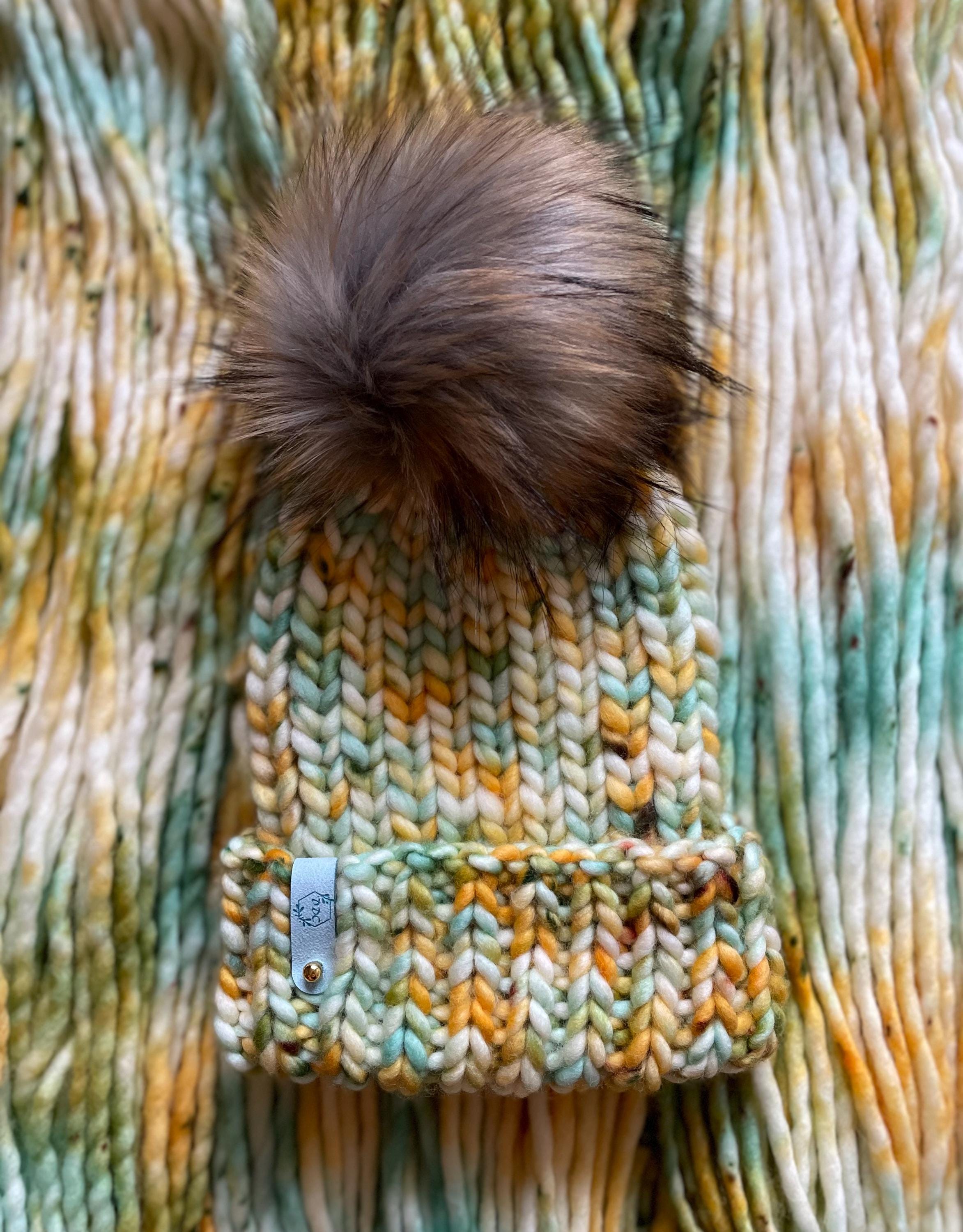 Summer skies multi color Knit luxury beanie