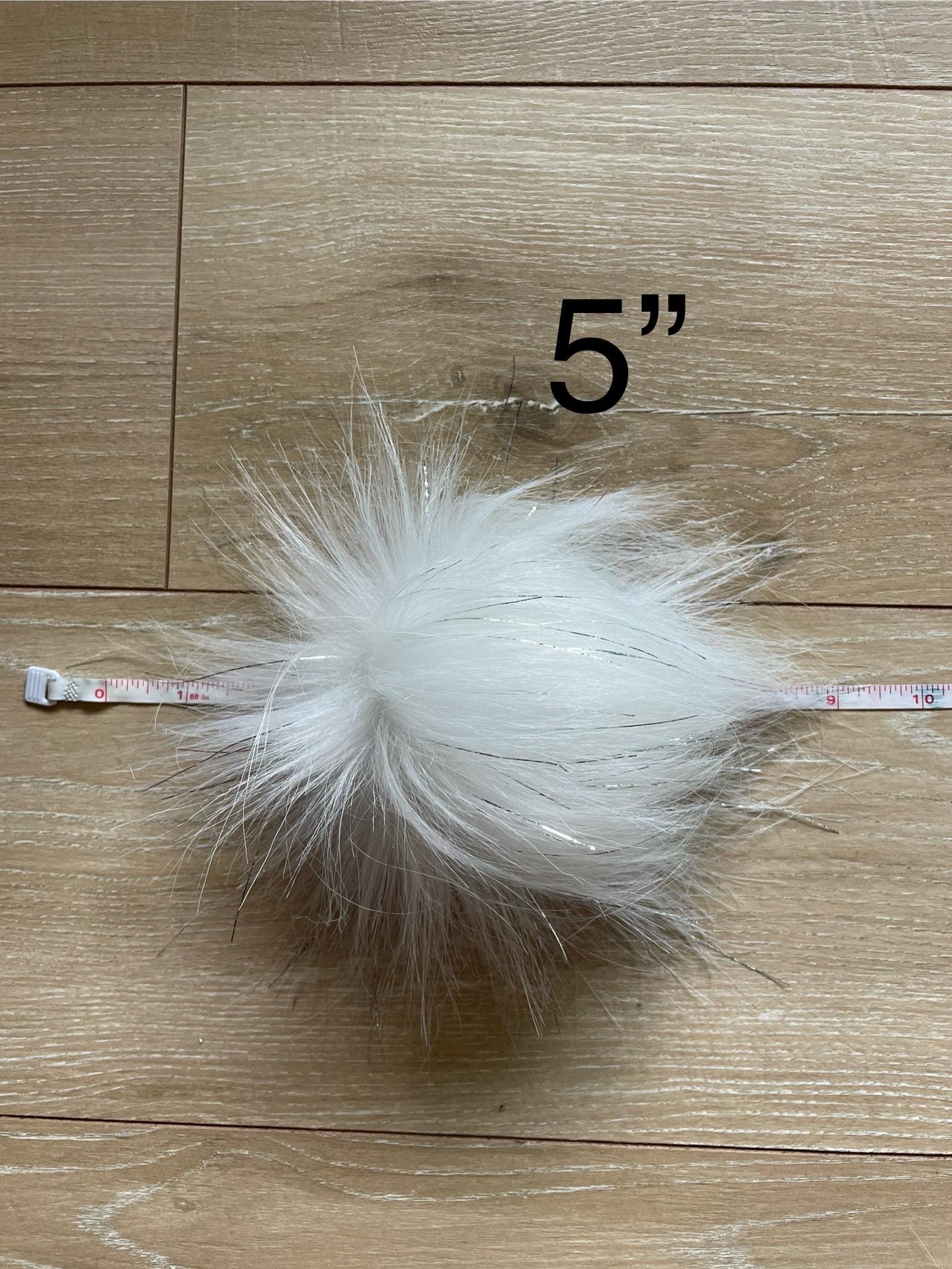 White Pom Pom with tinsel