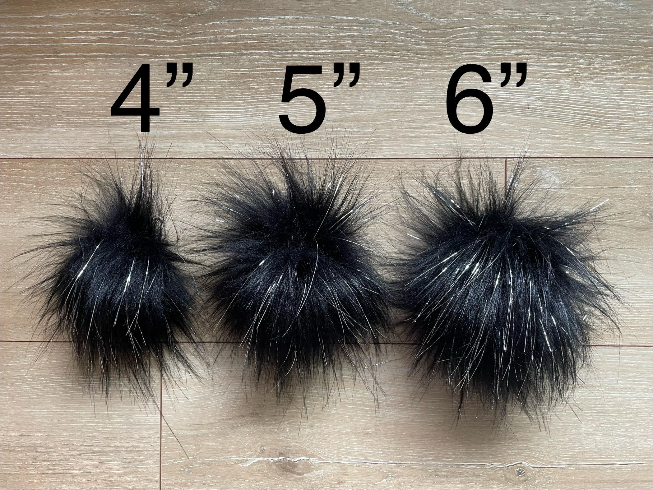 Black Pom Pom with tinsel