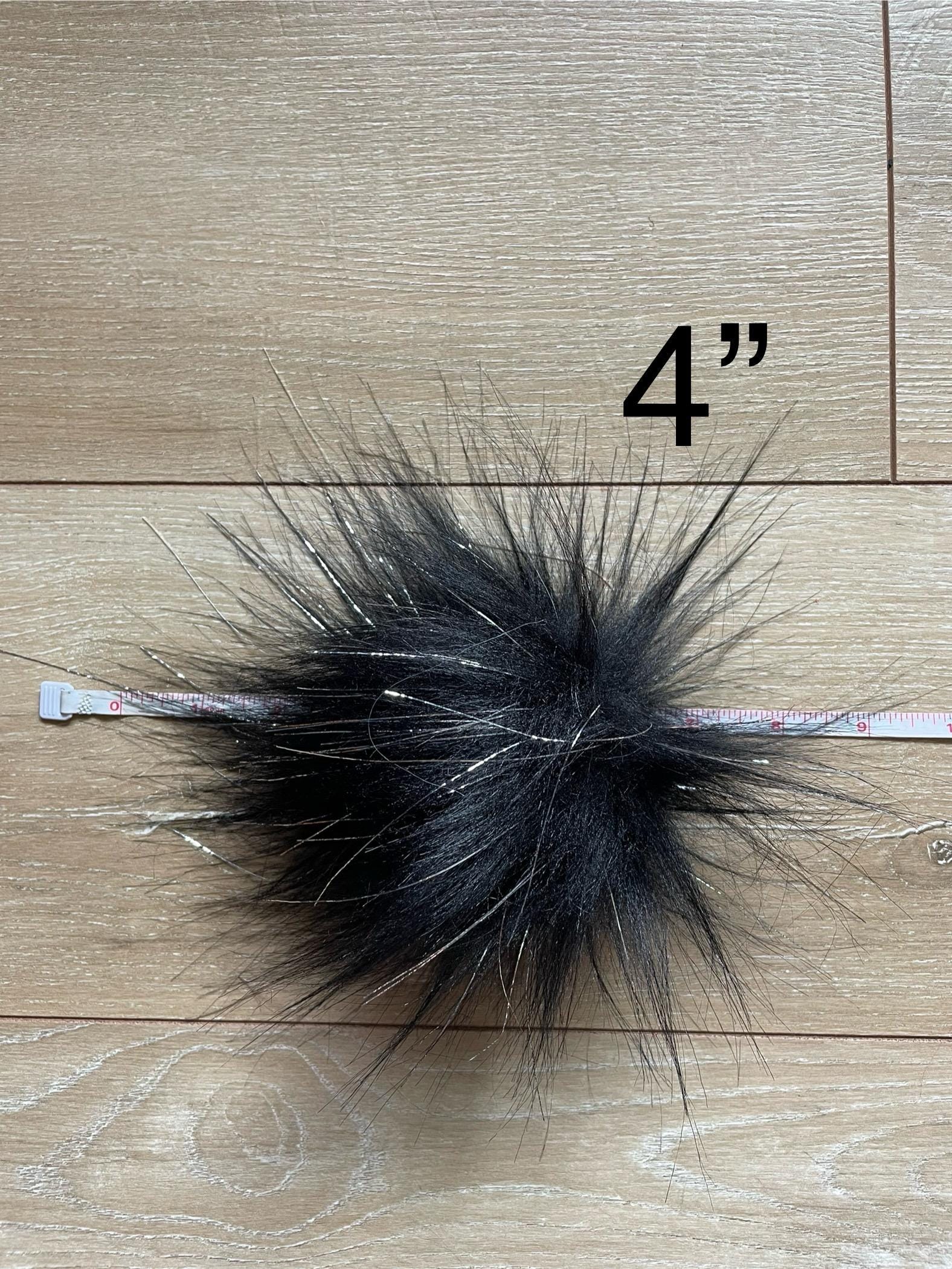 Black Pom Pom with tinsel