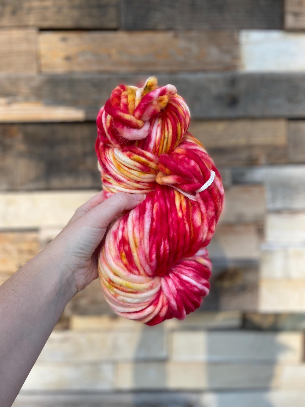Poppy Hand dyed super bulky merino wool yarn