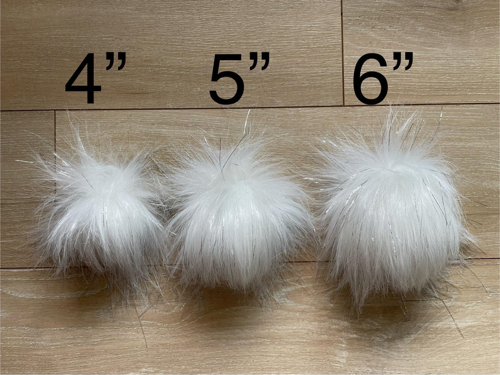 White Pom Pom with tinsel