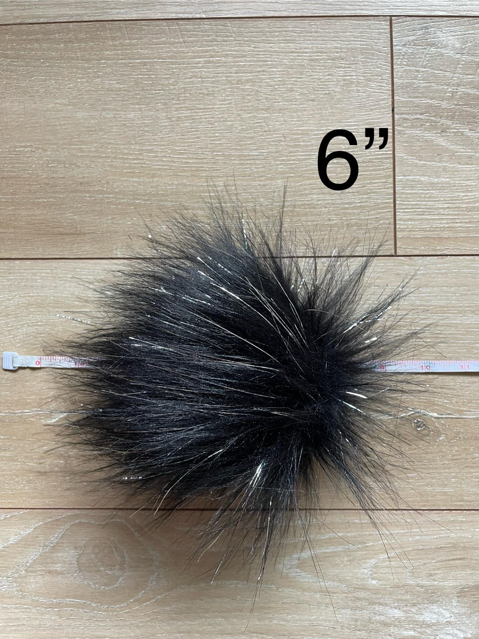 Black Pom Pom with tinsel