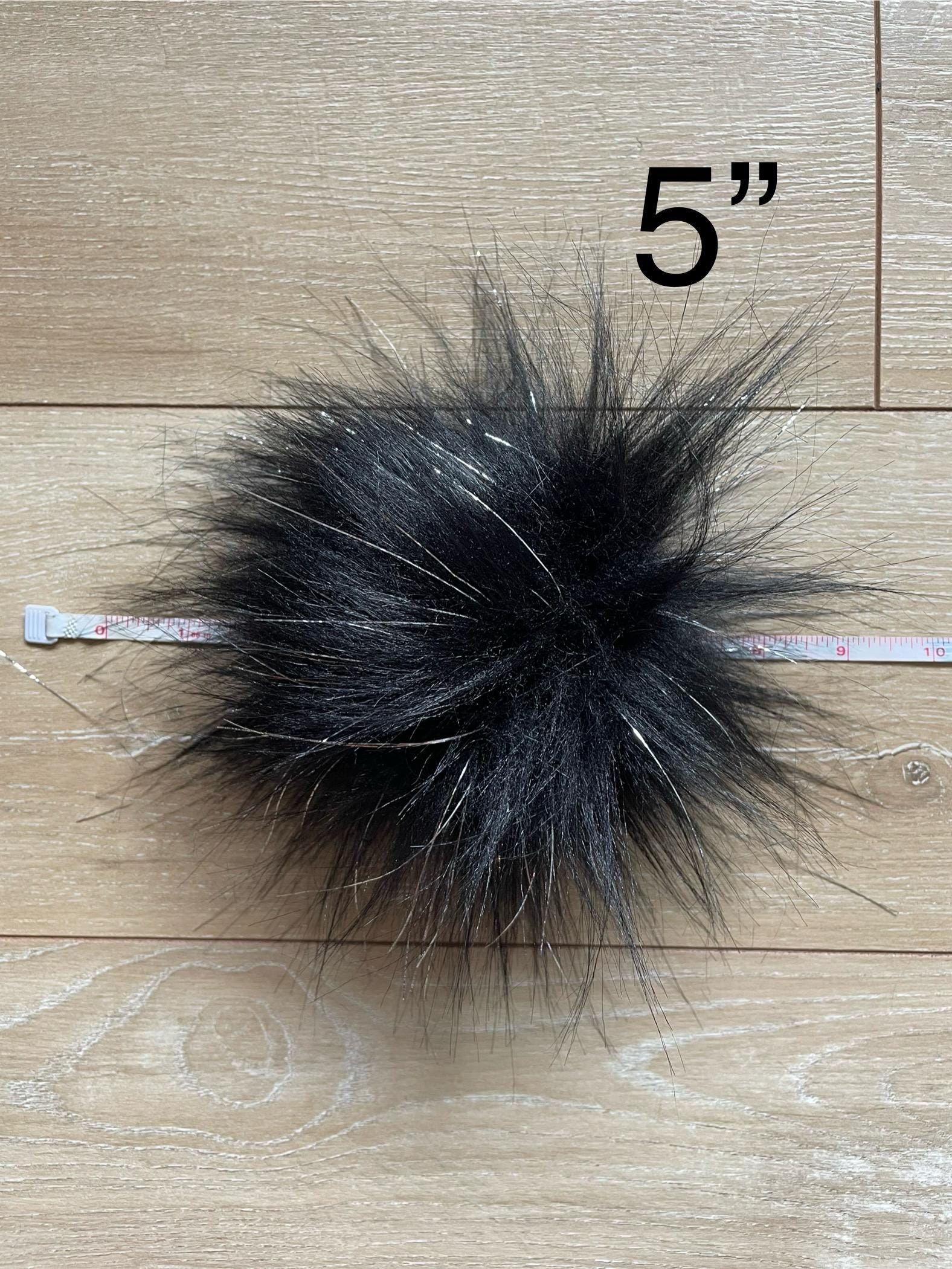 Black Pom Pom with tinsel