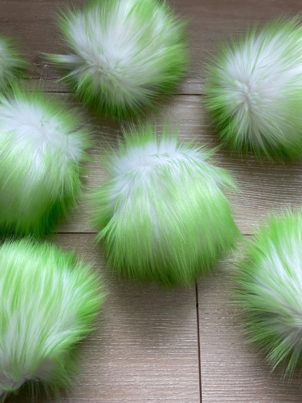 Lime green tips Pom