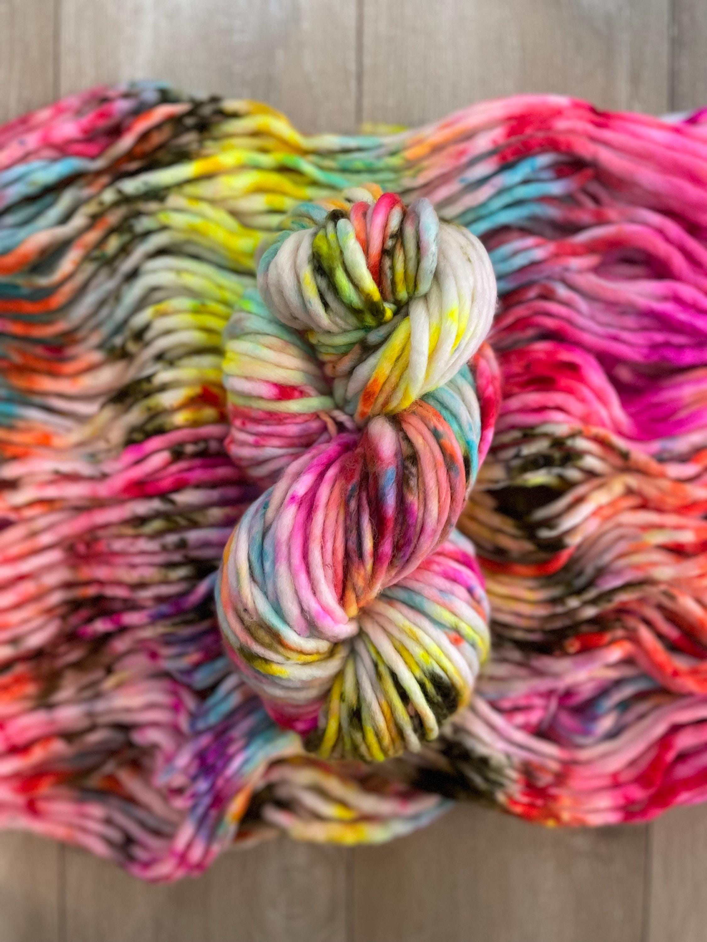 Cheer hand dyed super bulky merino wool yarn