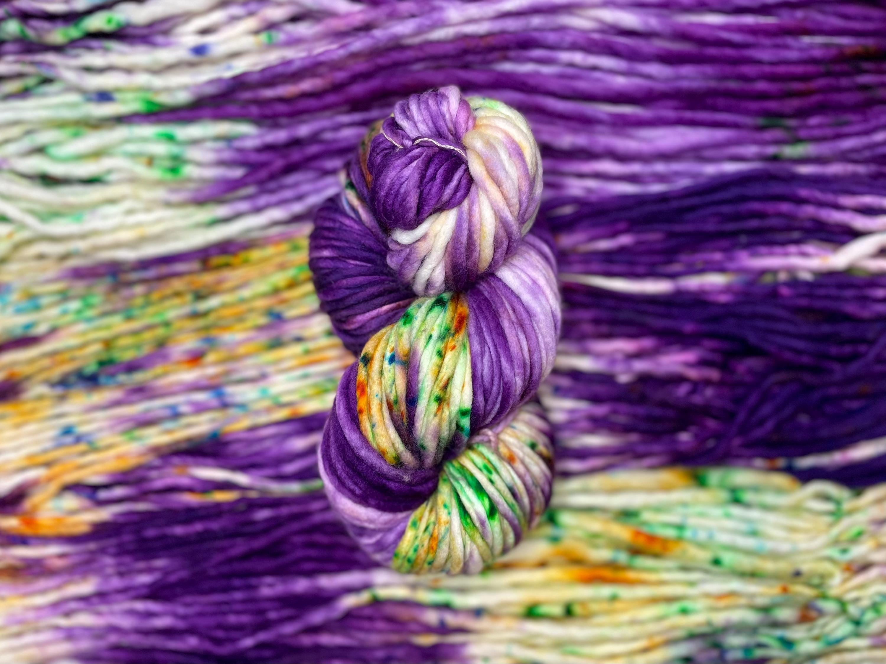 Gemstones Hand dyed super bulky merino wool yarn