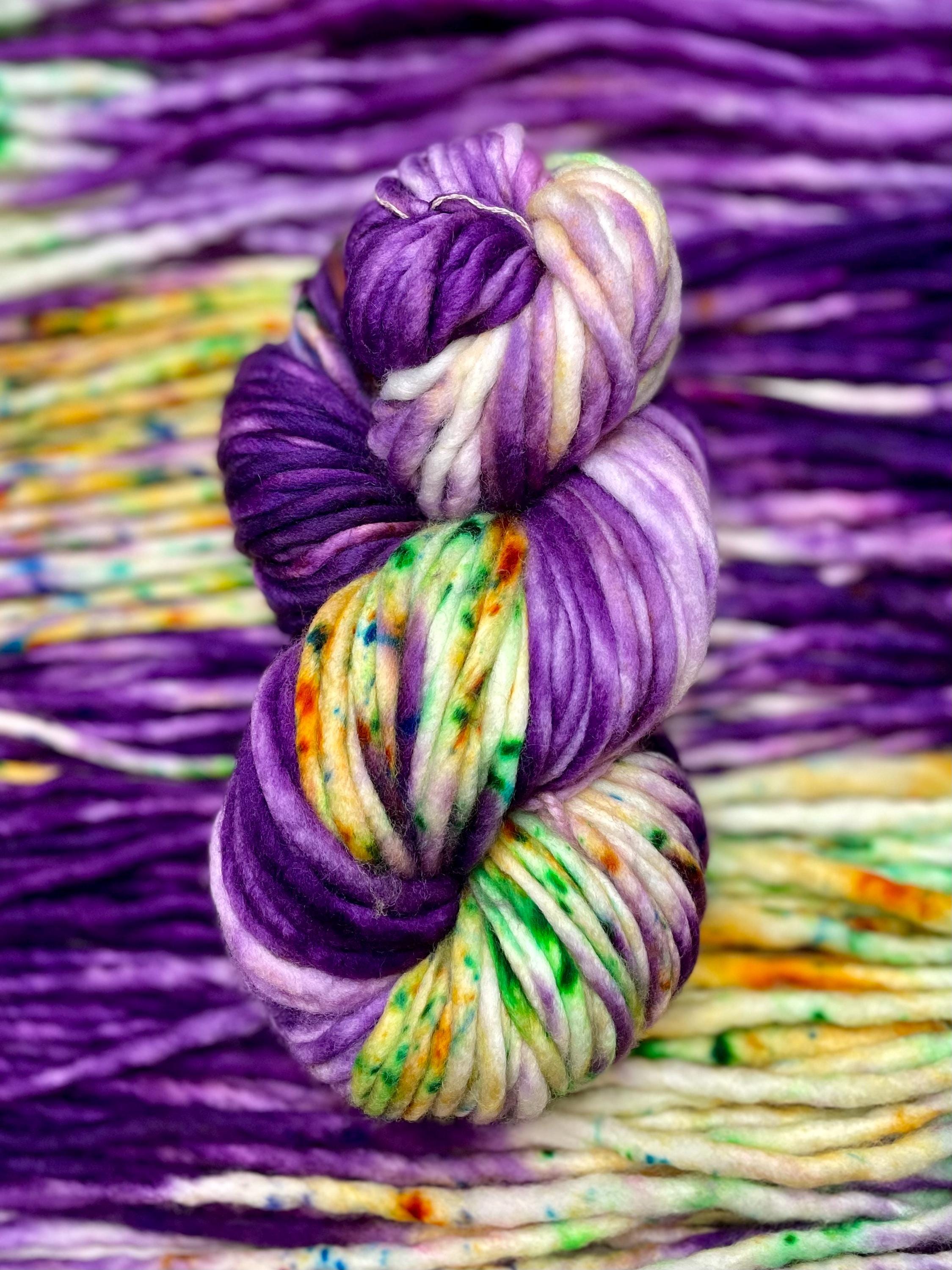 Gemstones Hand dyed super bulky merino wool yarn