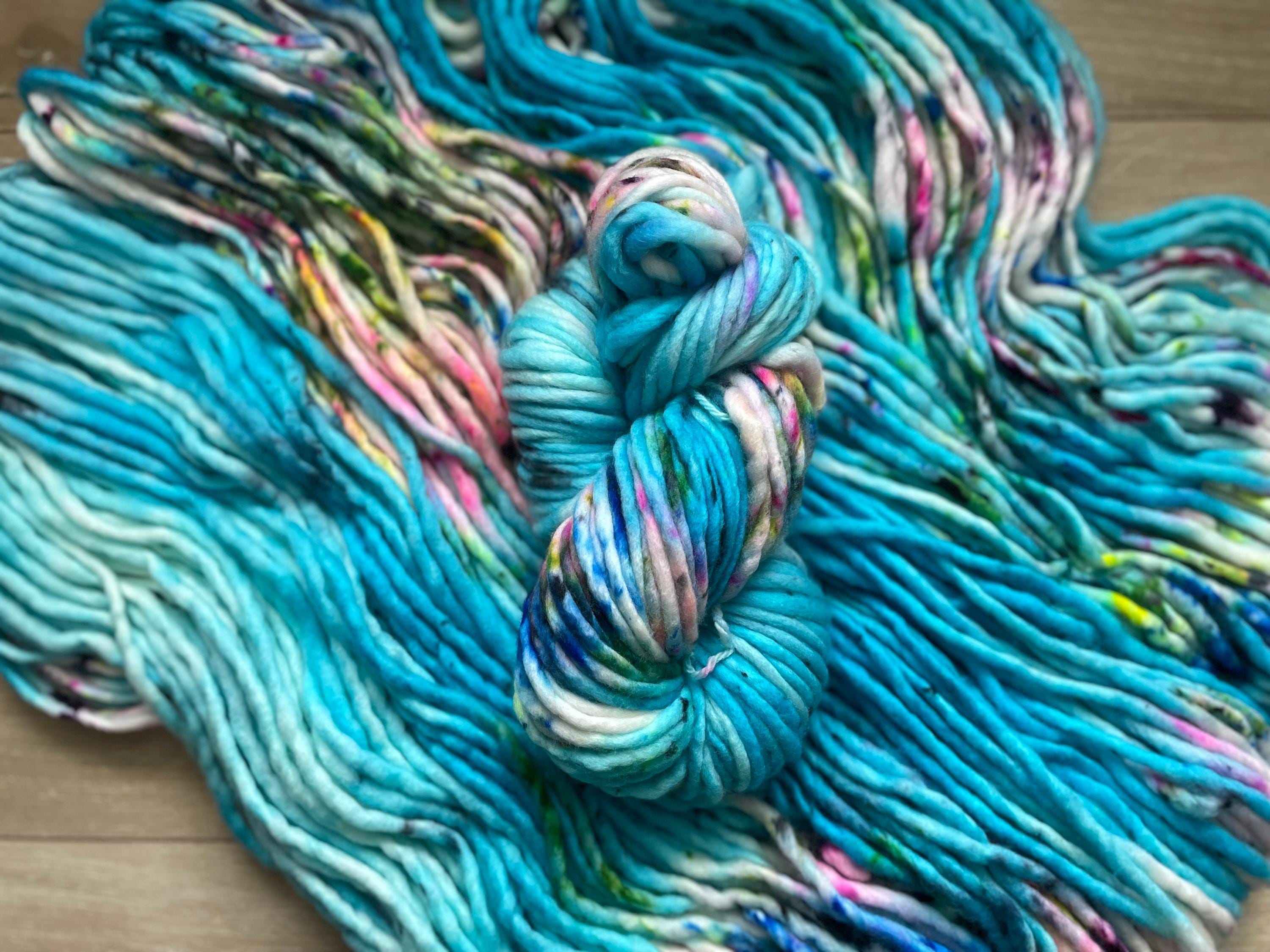 Jellybeans hand dyed super bulky merino wool yarn