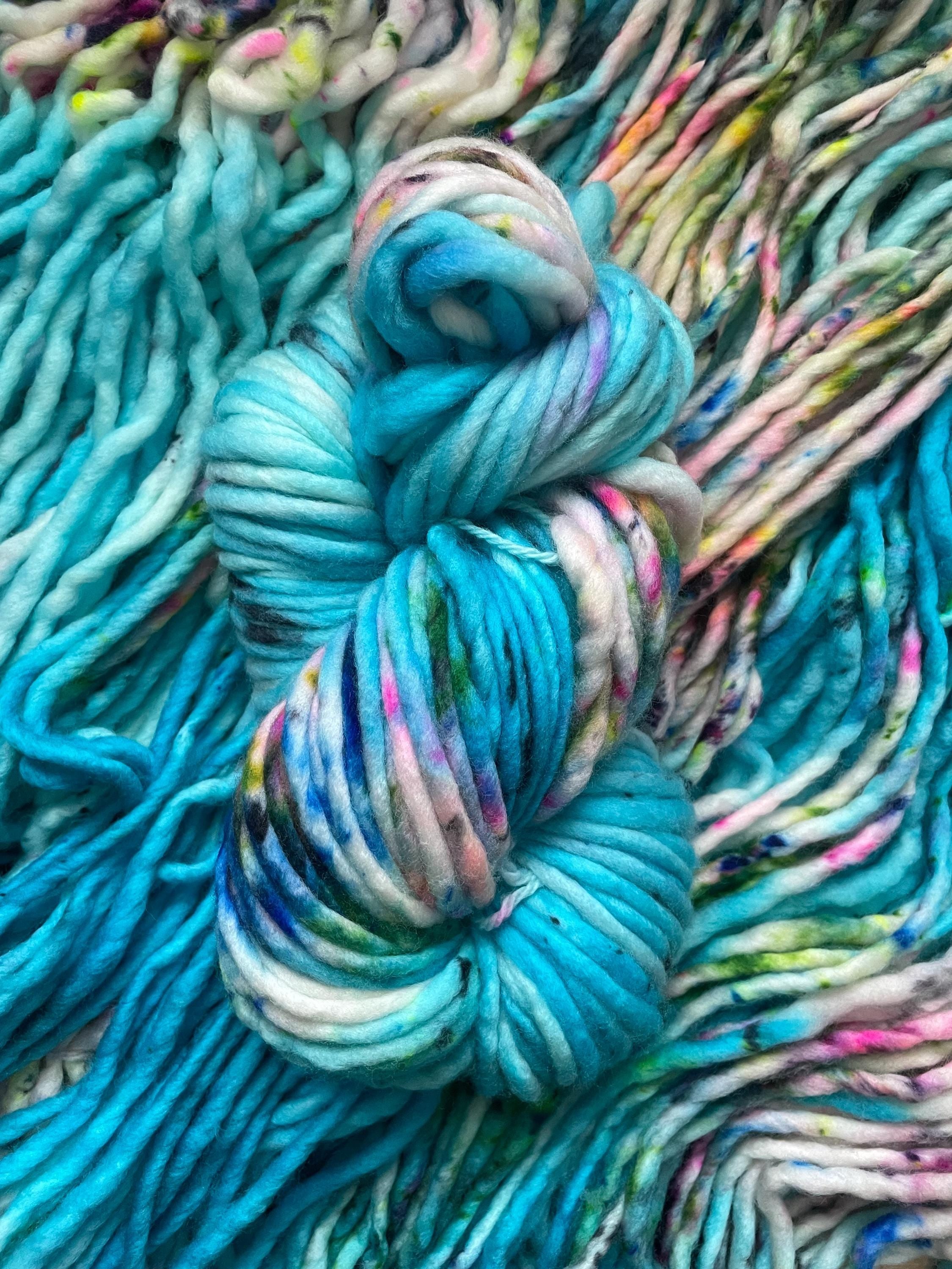 Jellybeans hand dyed super bulky merino wool yarn