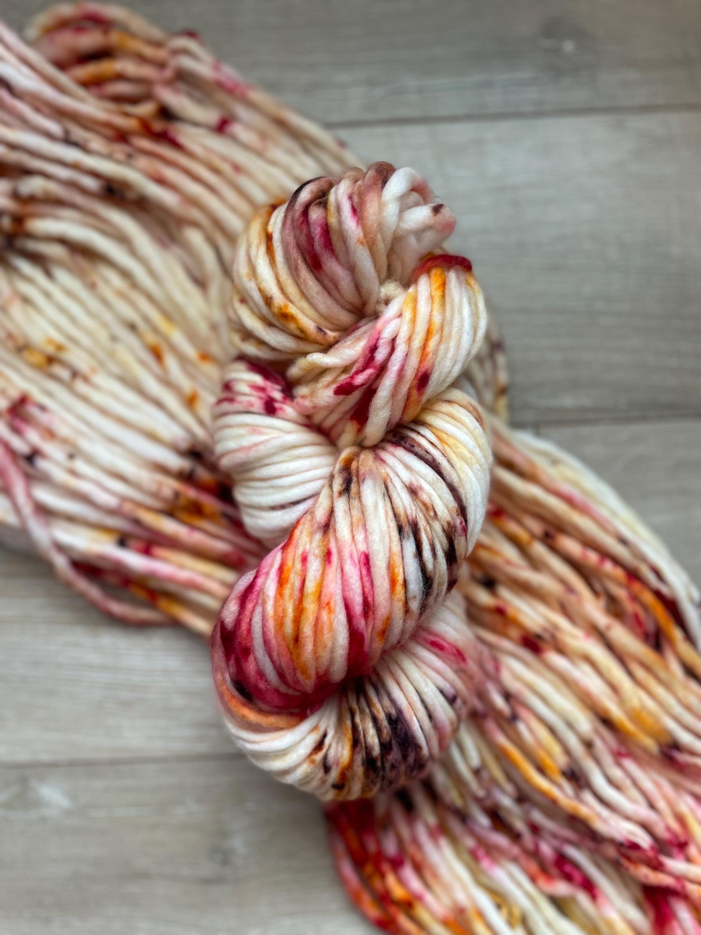 Morrigan  Hand dyed super bulky merino wool yarn