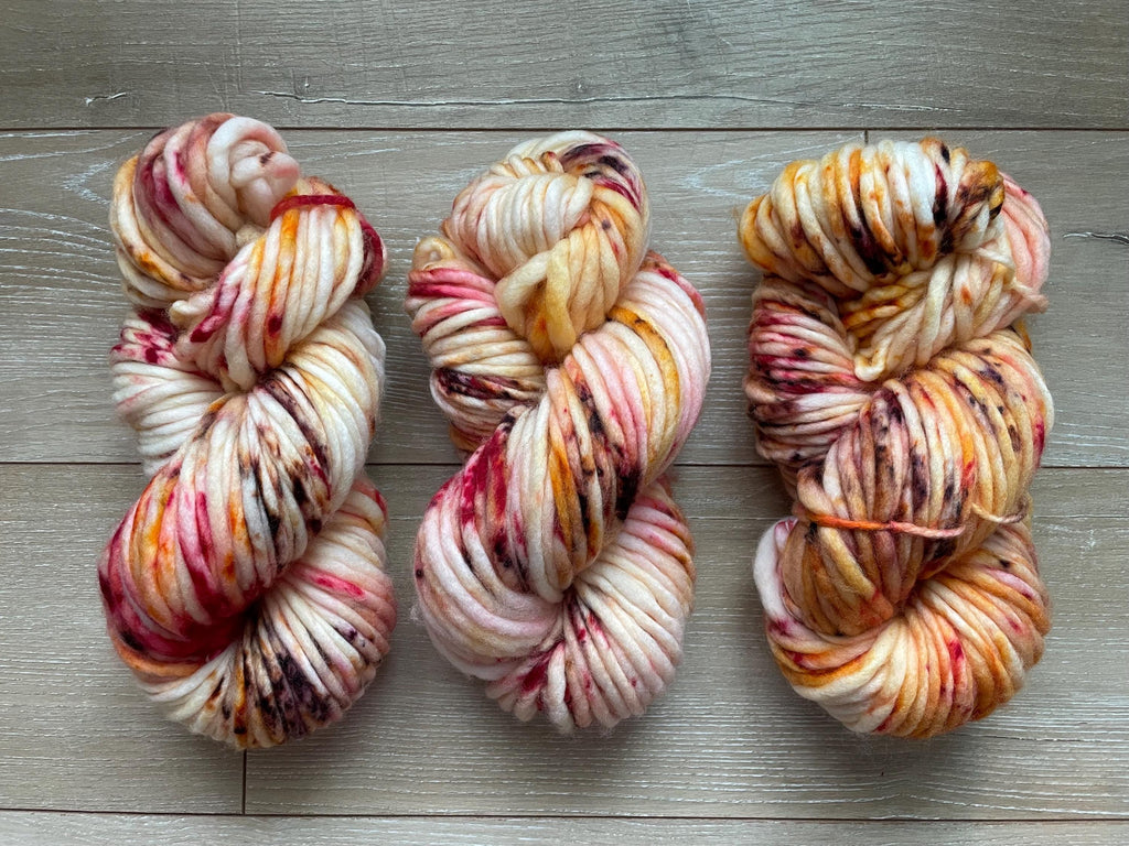 Morrigan  Hand dyed super bulky merino wool yarn