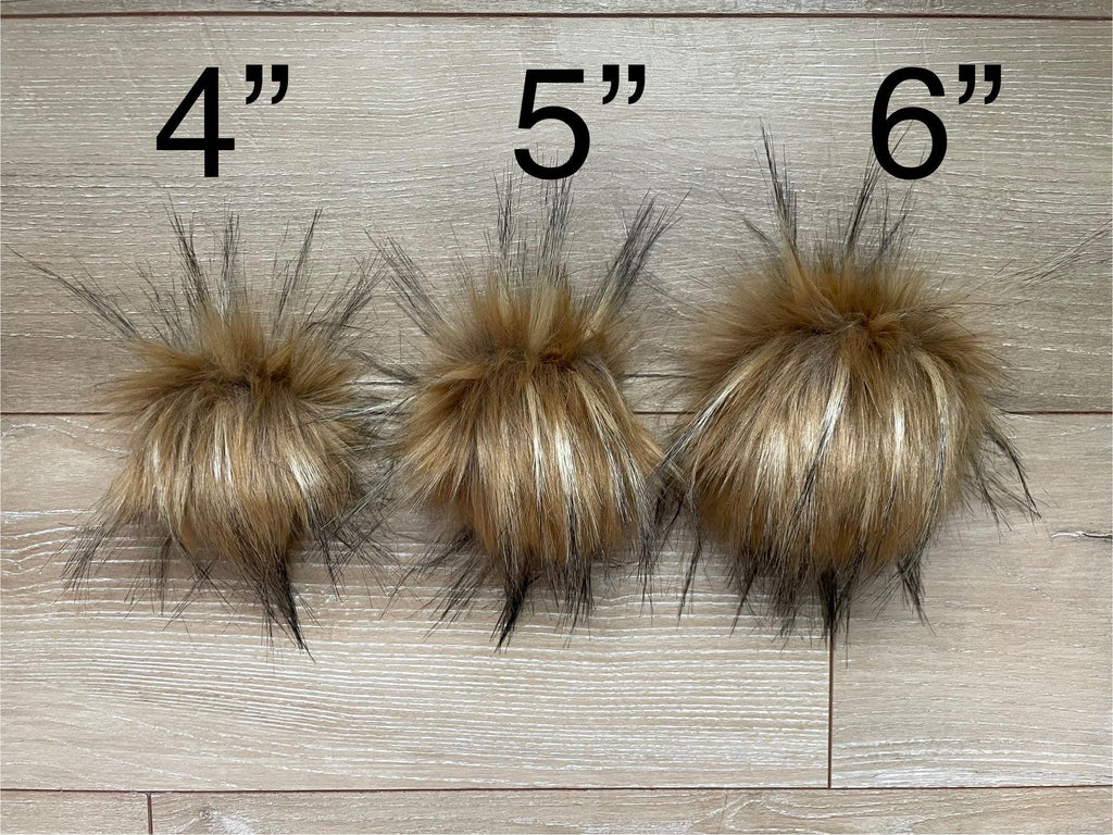 Crème brûlée Faux fur Pom Pom