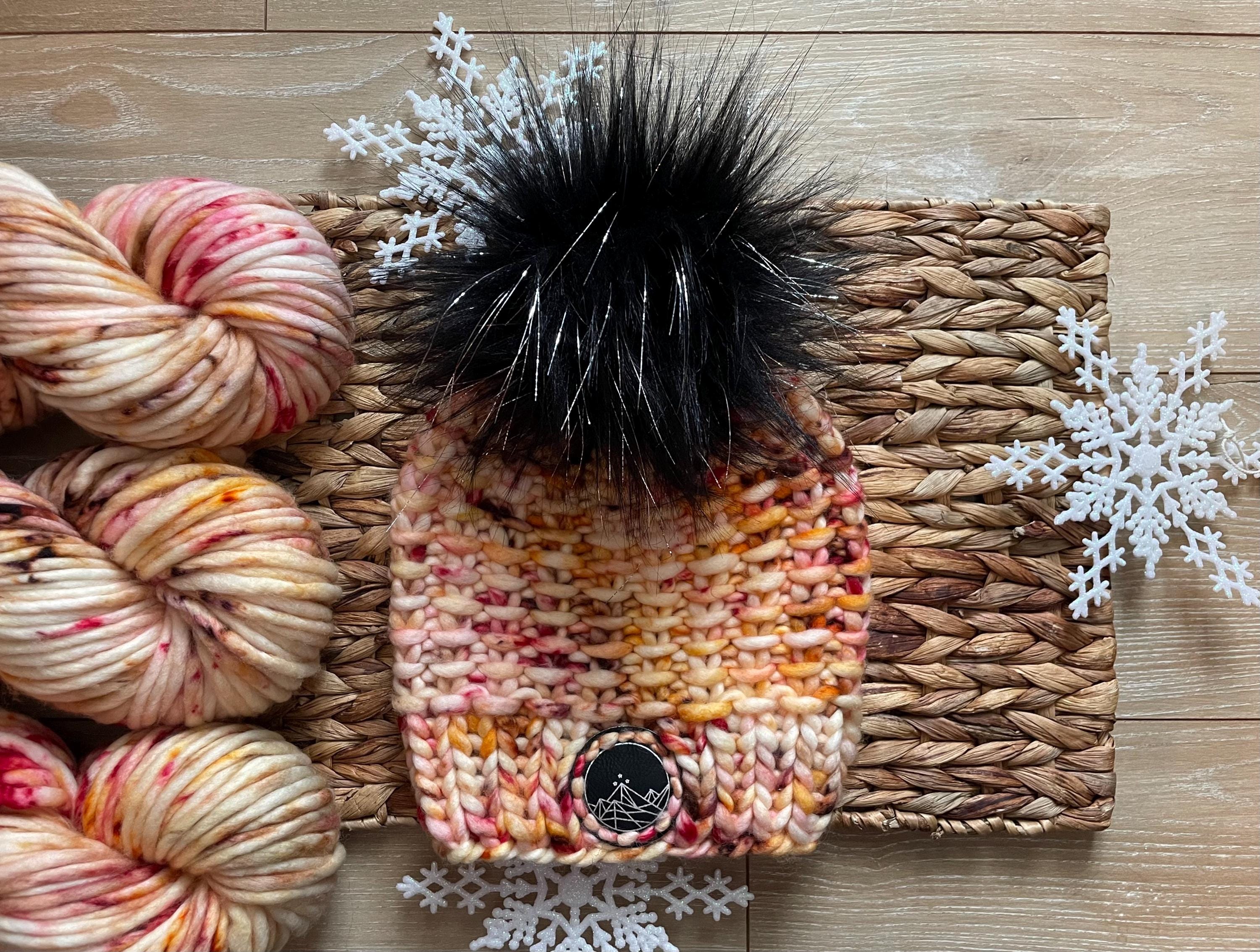 Red blonde multi color Knit luxury beanie