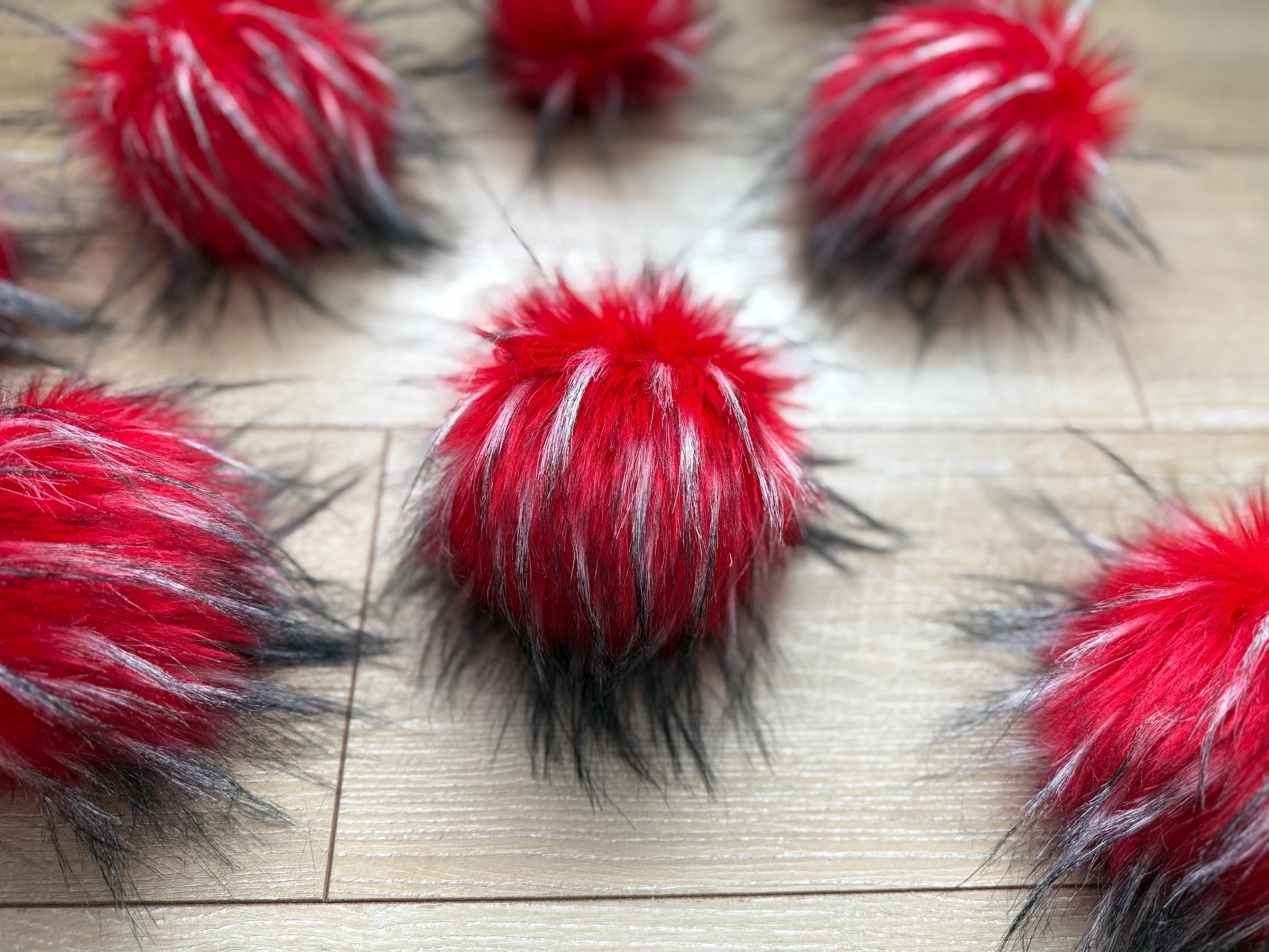 Ladybug luxe faux fur Pom Pom