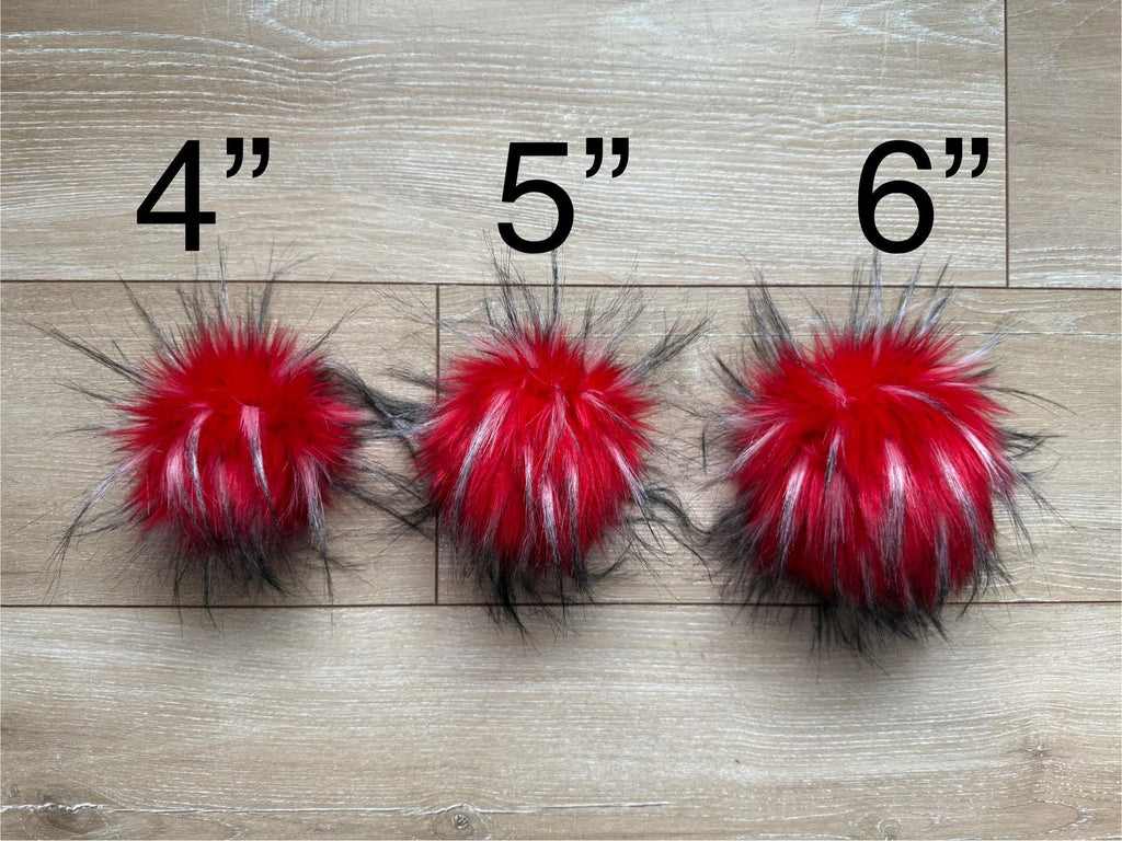 Ladybug luxe faux fur Pom Pom