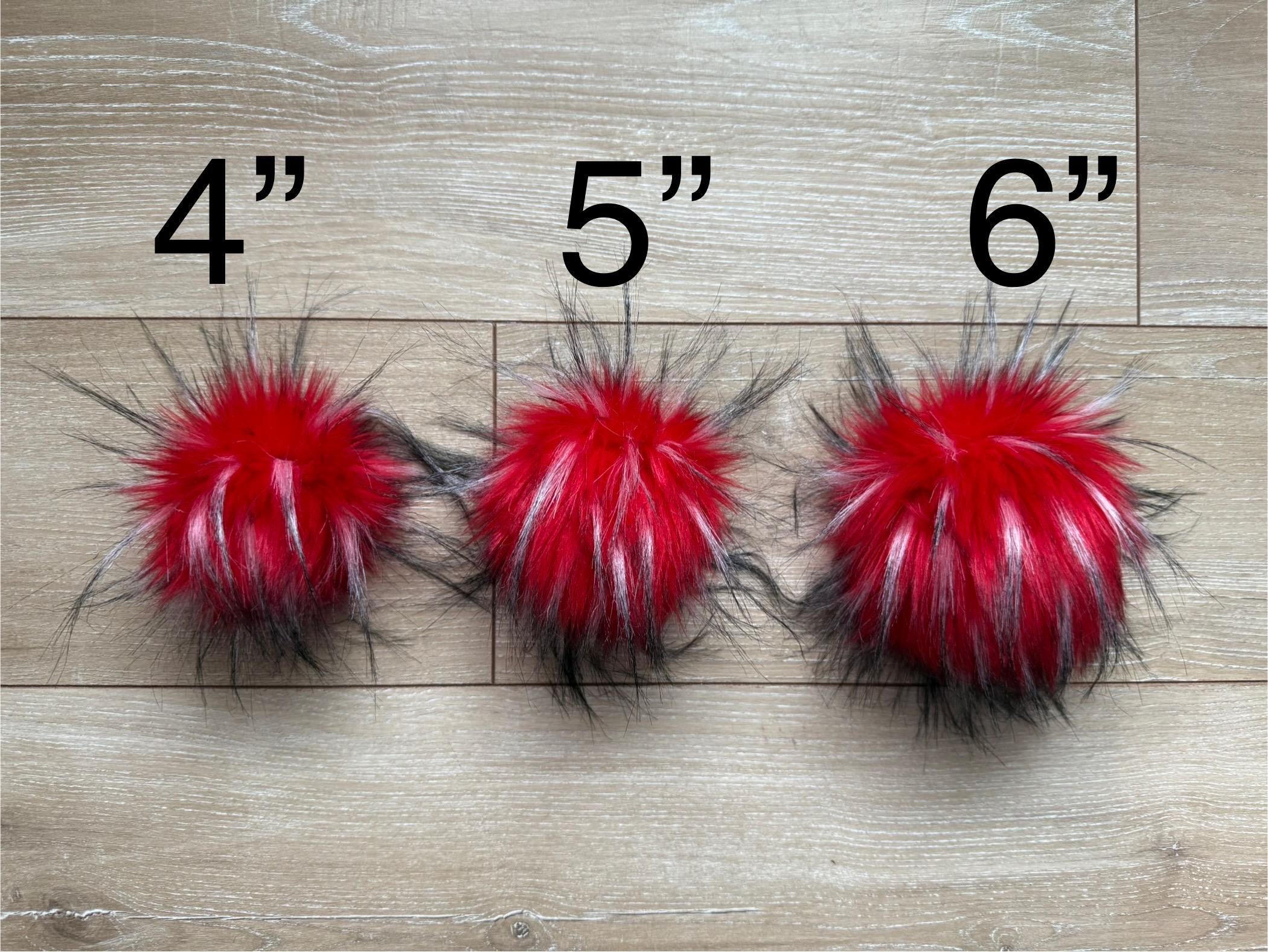 Ladybug luxe faux fur Pom Pom