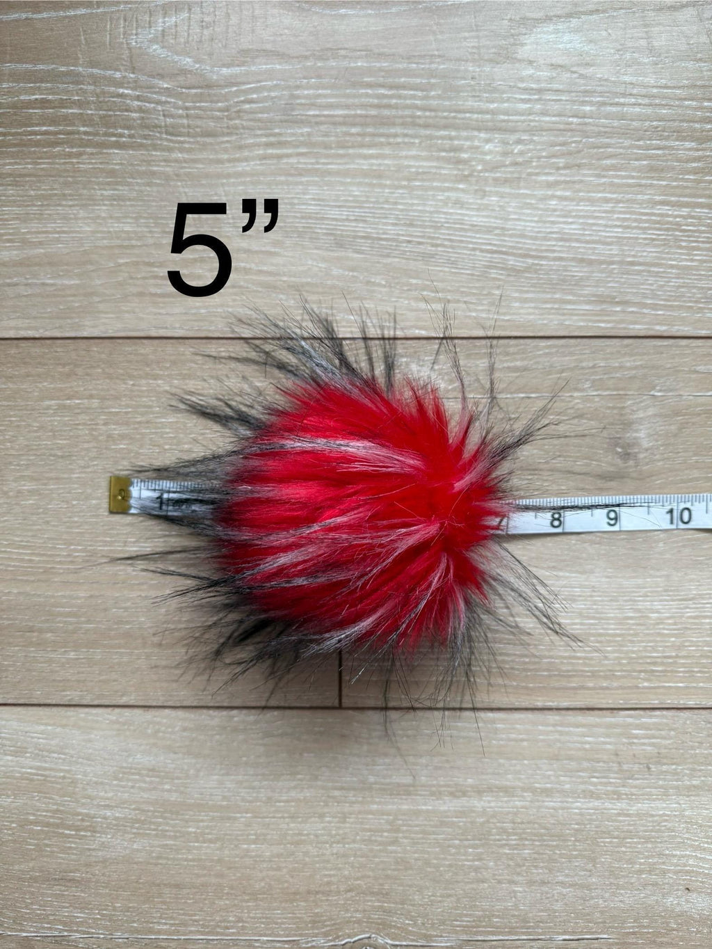 Ladybug luxe faux fur Pom Pom