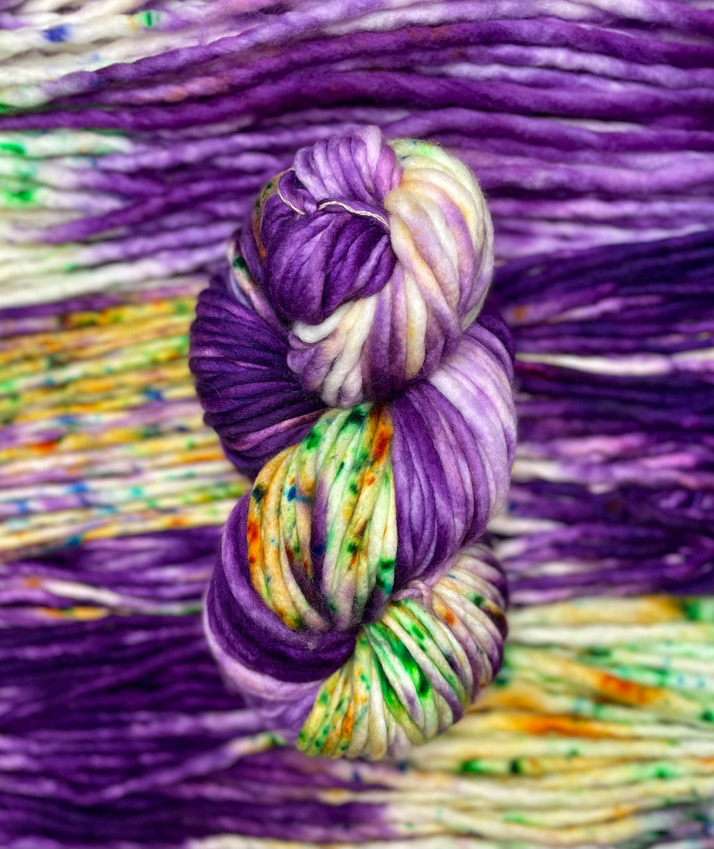 Gemstones Hand dyed super bulky merino wool yarn