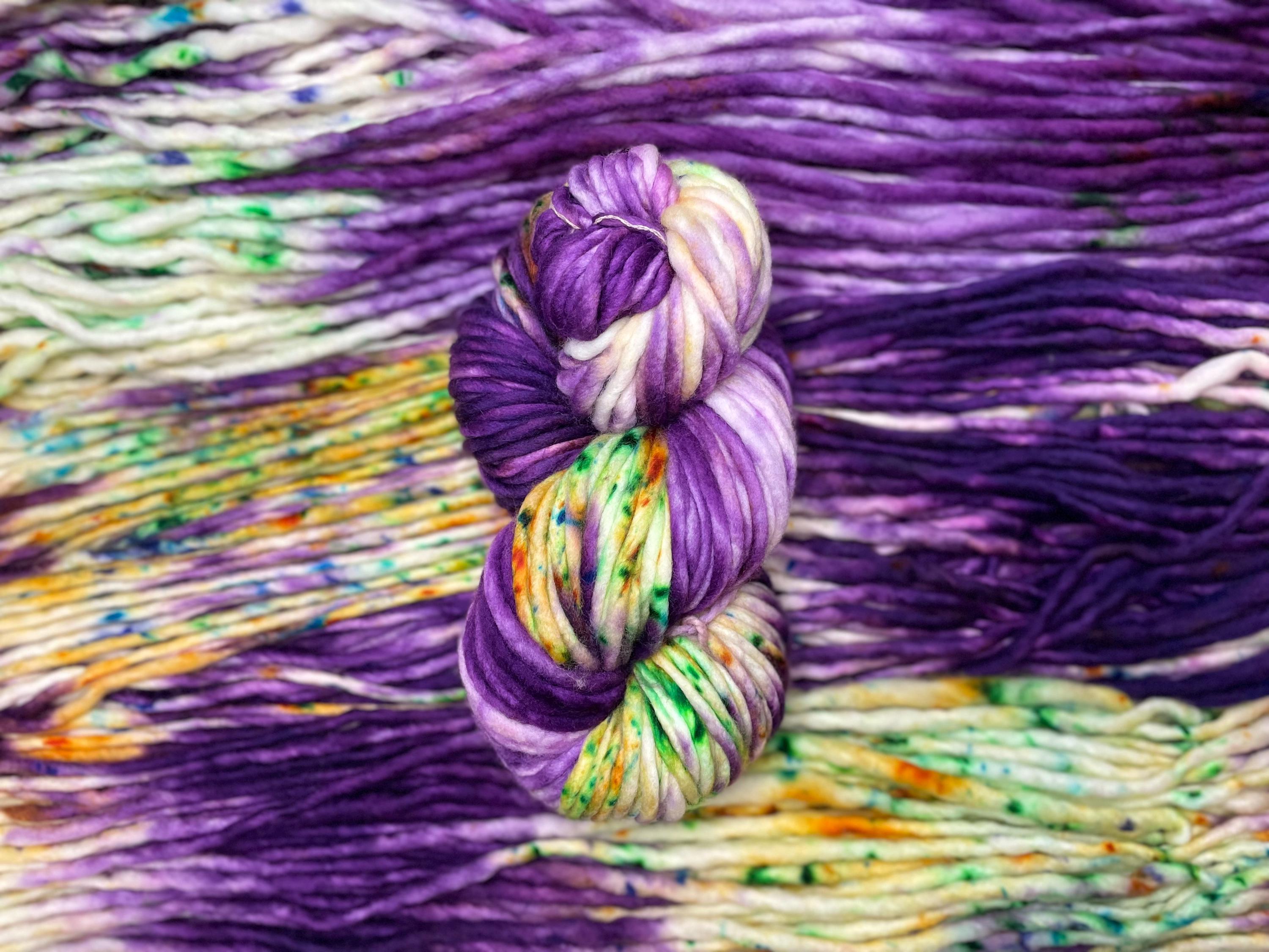 Gemstones Hand dyed super bulky merino wool yarn