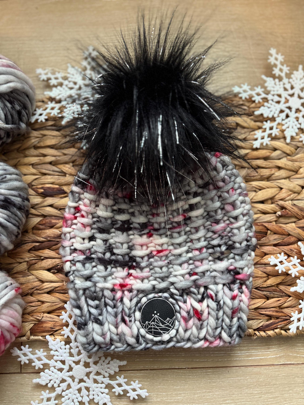 Red grey black multi color Knit luxury beanie