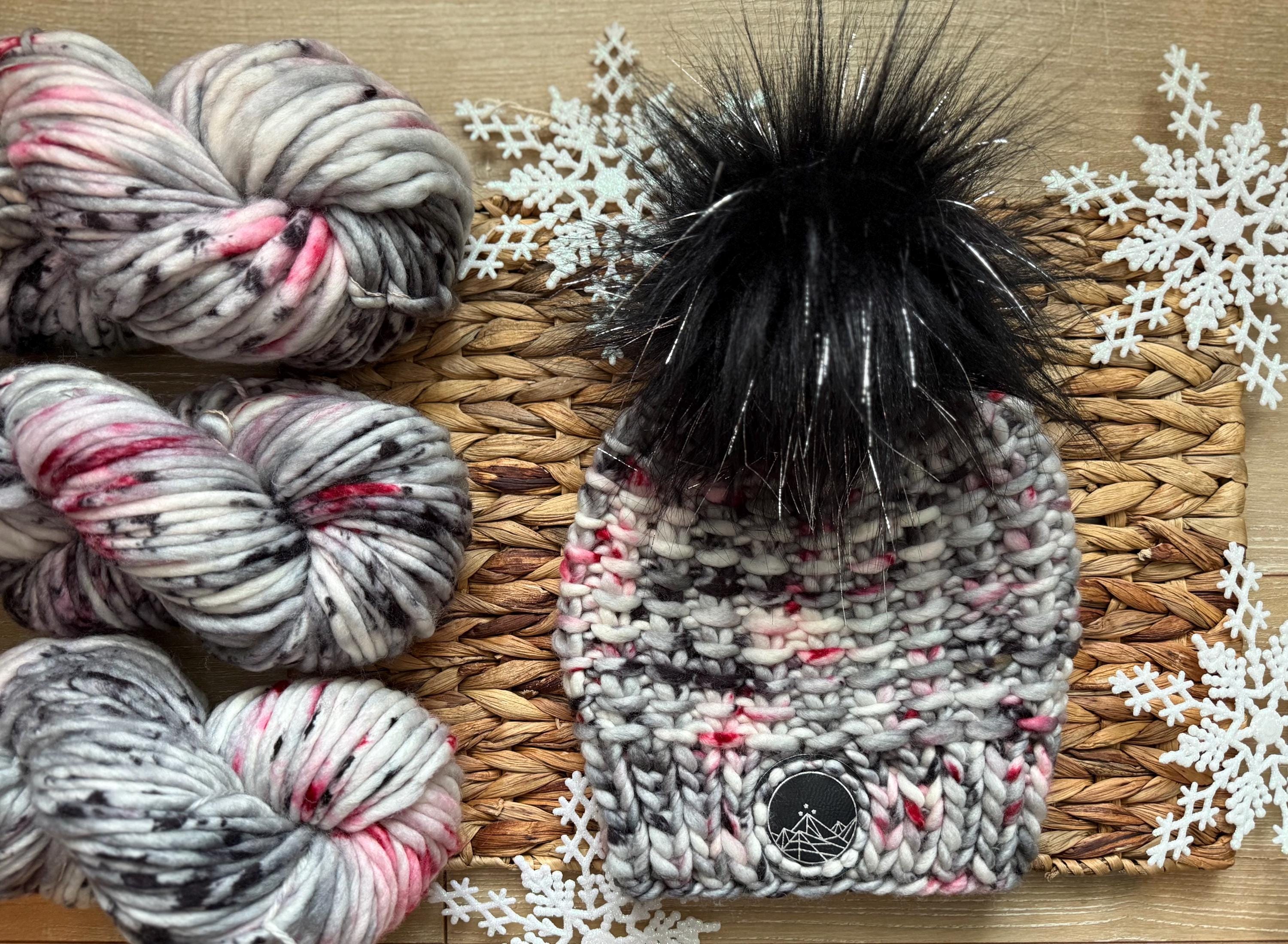 Red grey black multi color Knit luxury beanie