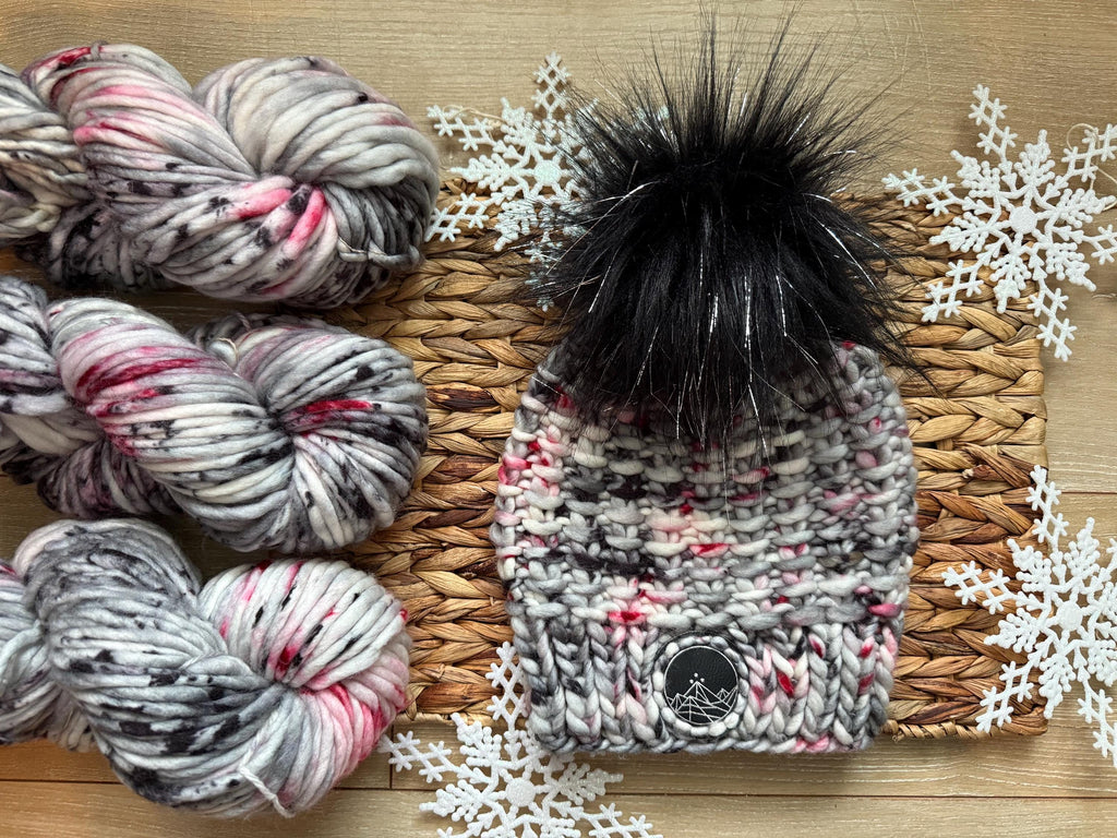 Red grey black multi color Knit luxury beanie