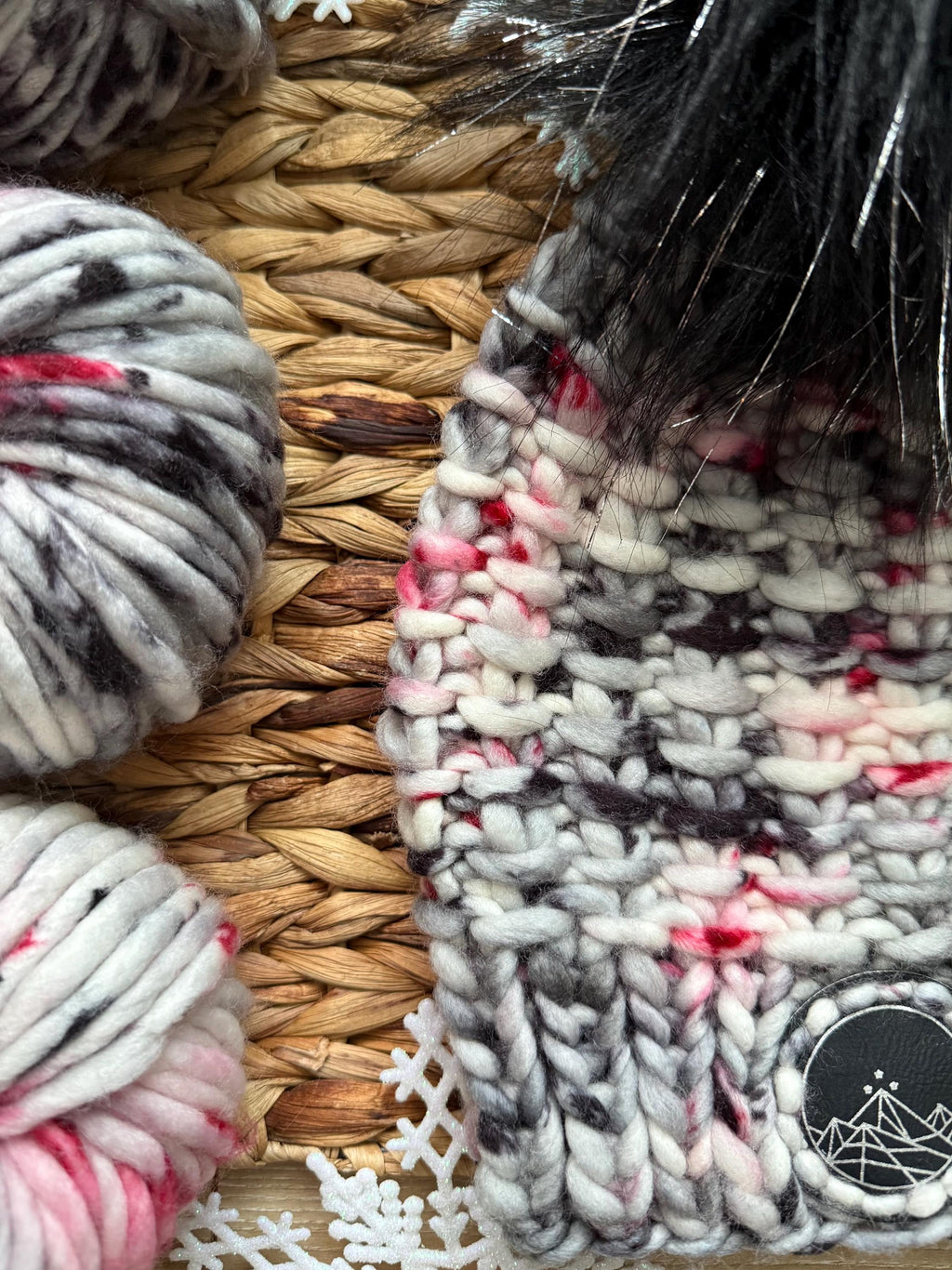 Red grey black multi color Knit luxury beanie