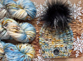 Blue gold black multi color Knit luxury beanie