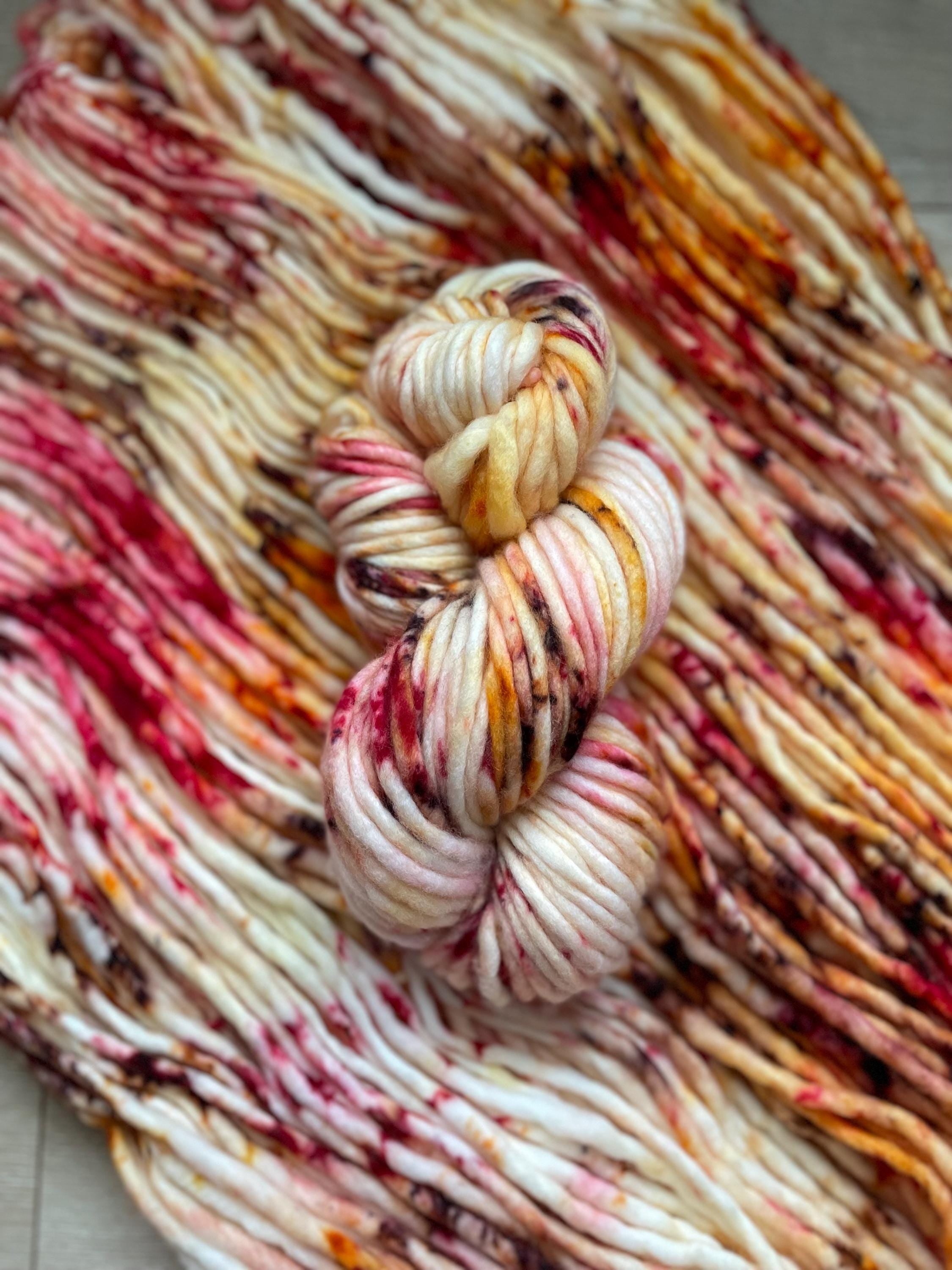 Morrigan  Hand dyed super bulky merino wool yarn