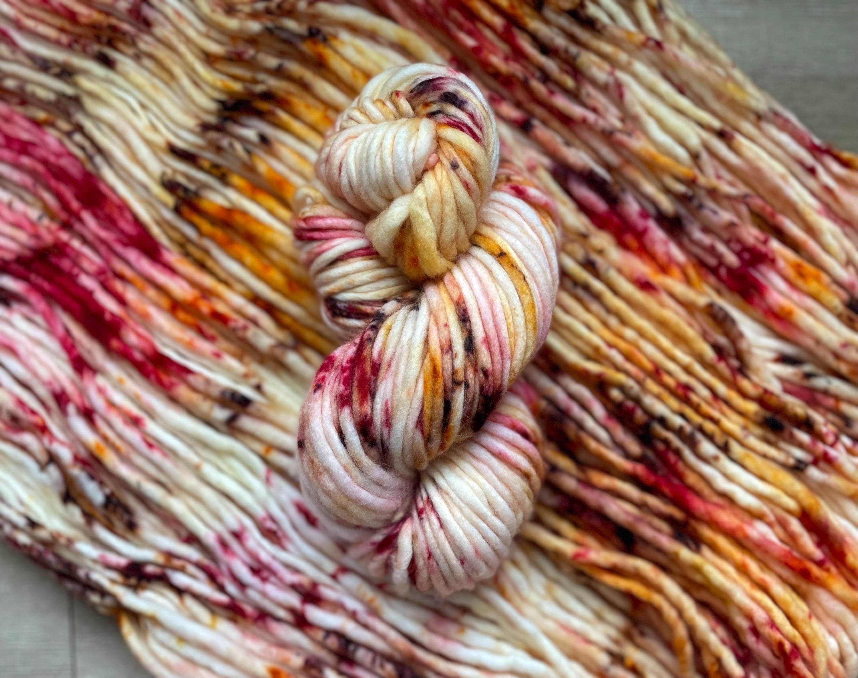 Morrigan  Hand dyed super bulky merino wool yarn