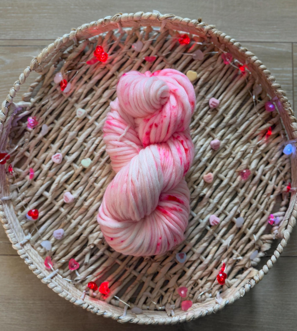 Kiss me Hand dyed super bulky merino wool yarn